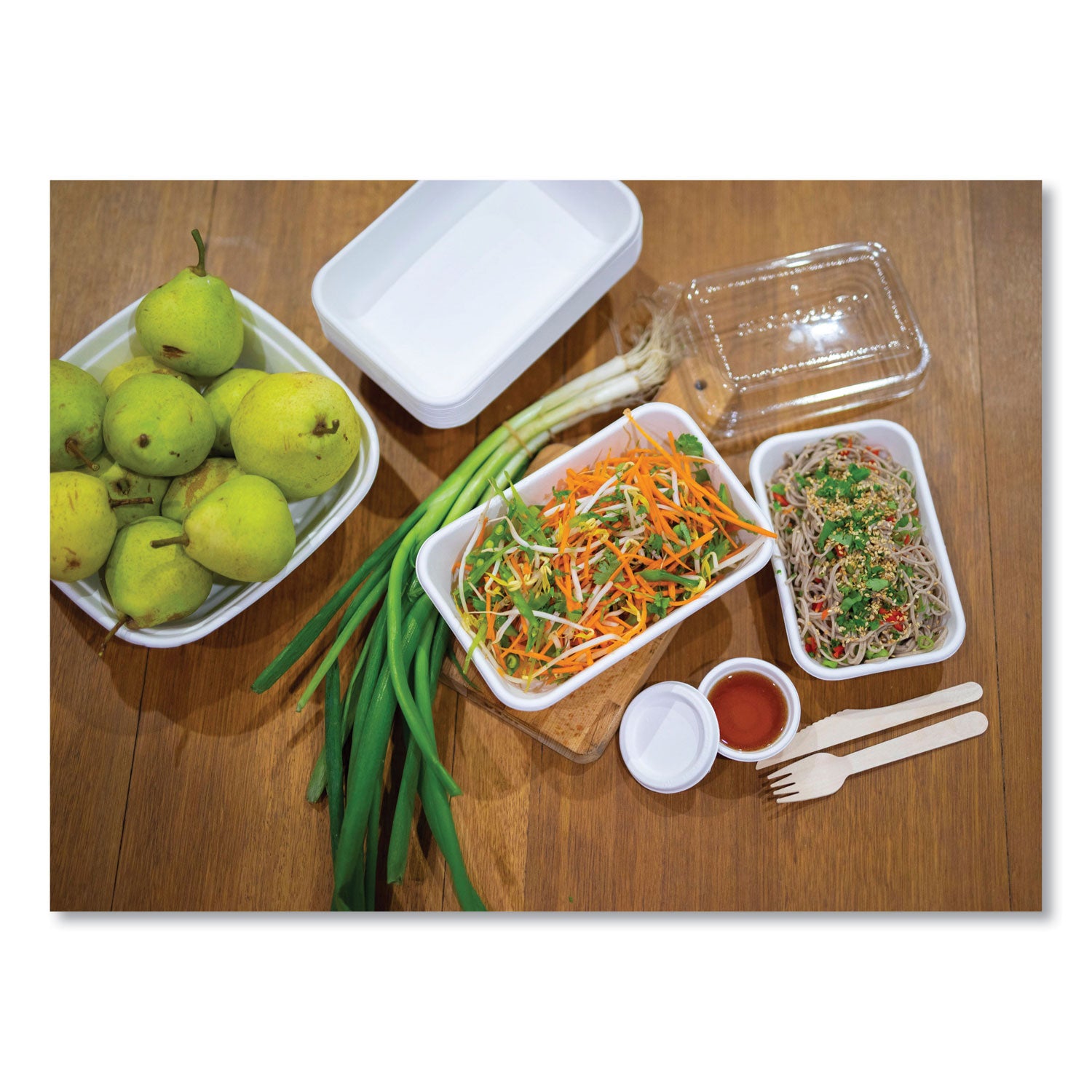 Eco-Products® WorldView 100% Recycled Content Lid, 7.5 x 5 x 1.6, Clear, Plastic, 400/Carton