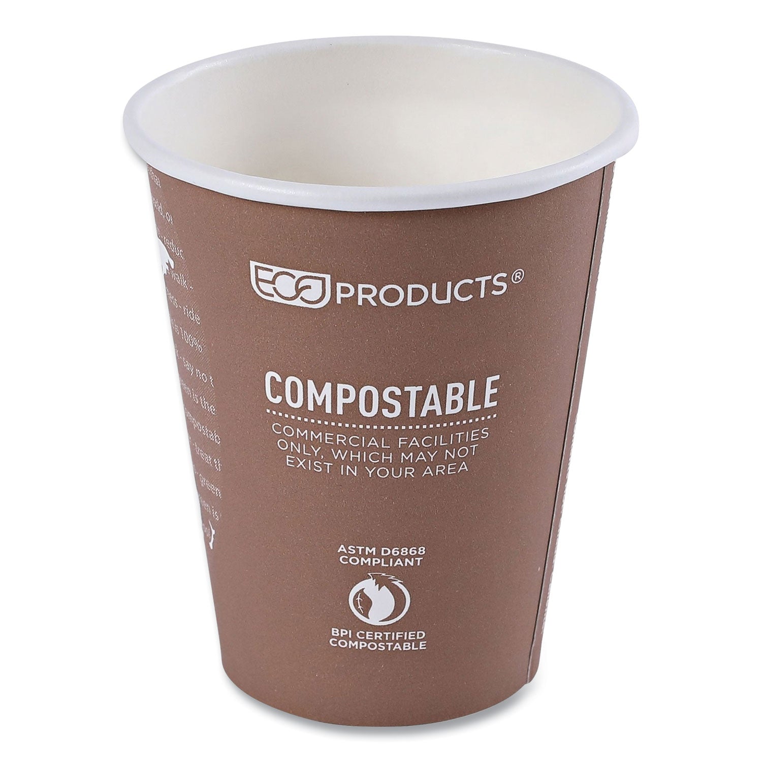 Eco-Products® World Art Renewable and Compostable Hot Cups, 8 oz, 50/Pack, 20 Packs/Carton