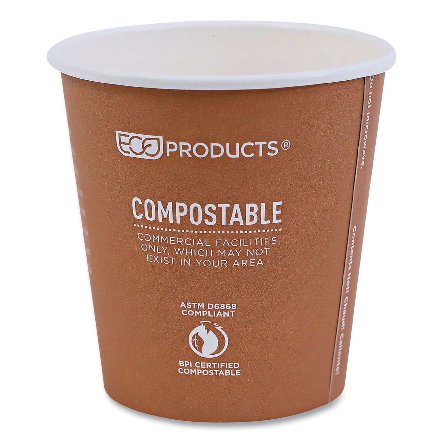 Eco-Products® World Art Renewable and Compostable Hot Cups, 10 oz, 50/Pack, 20 Packs/Carton