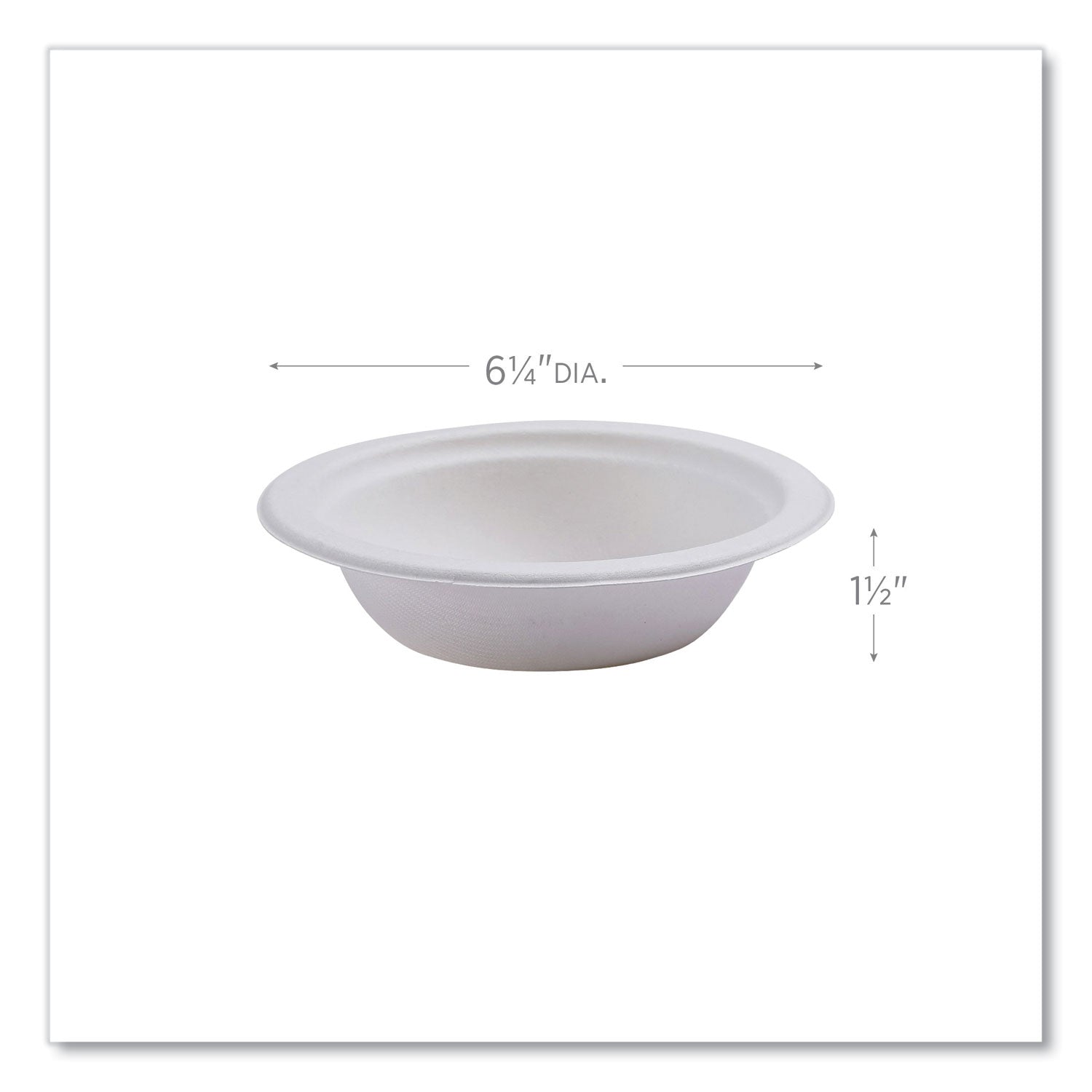 Eco-Products® Vanguard Renewable and Compostable Sugarcane Bowls, 12 oz, White, 1,000/Carton