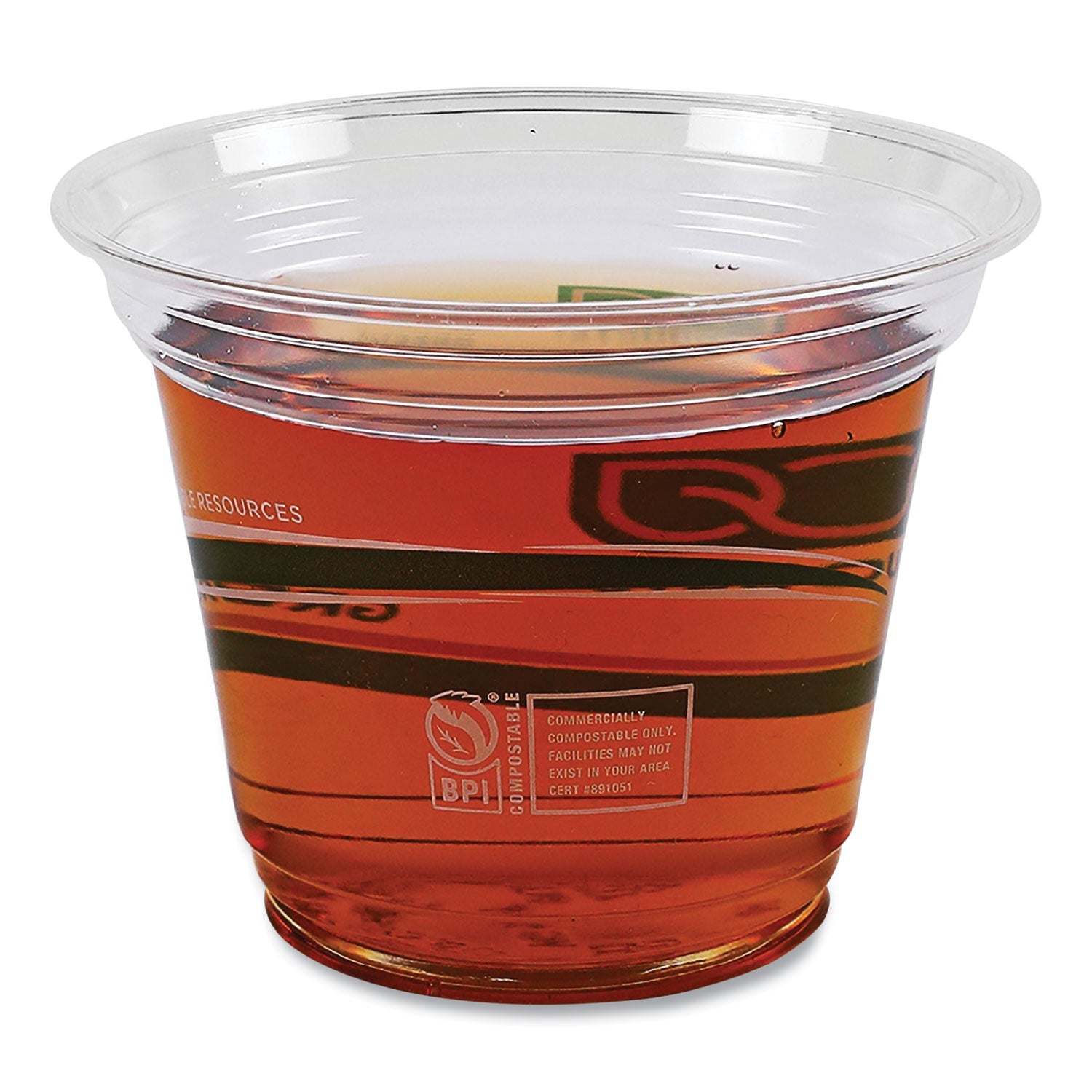 Eco-Products® GreenStripe Renewable and Compostable Cold Cups, 9 oz, Clear, 50/Pack, 20 Packs/Carton