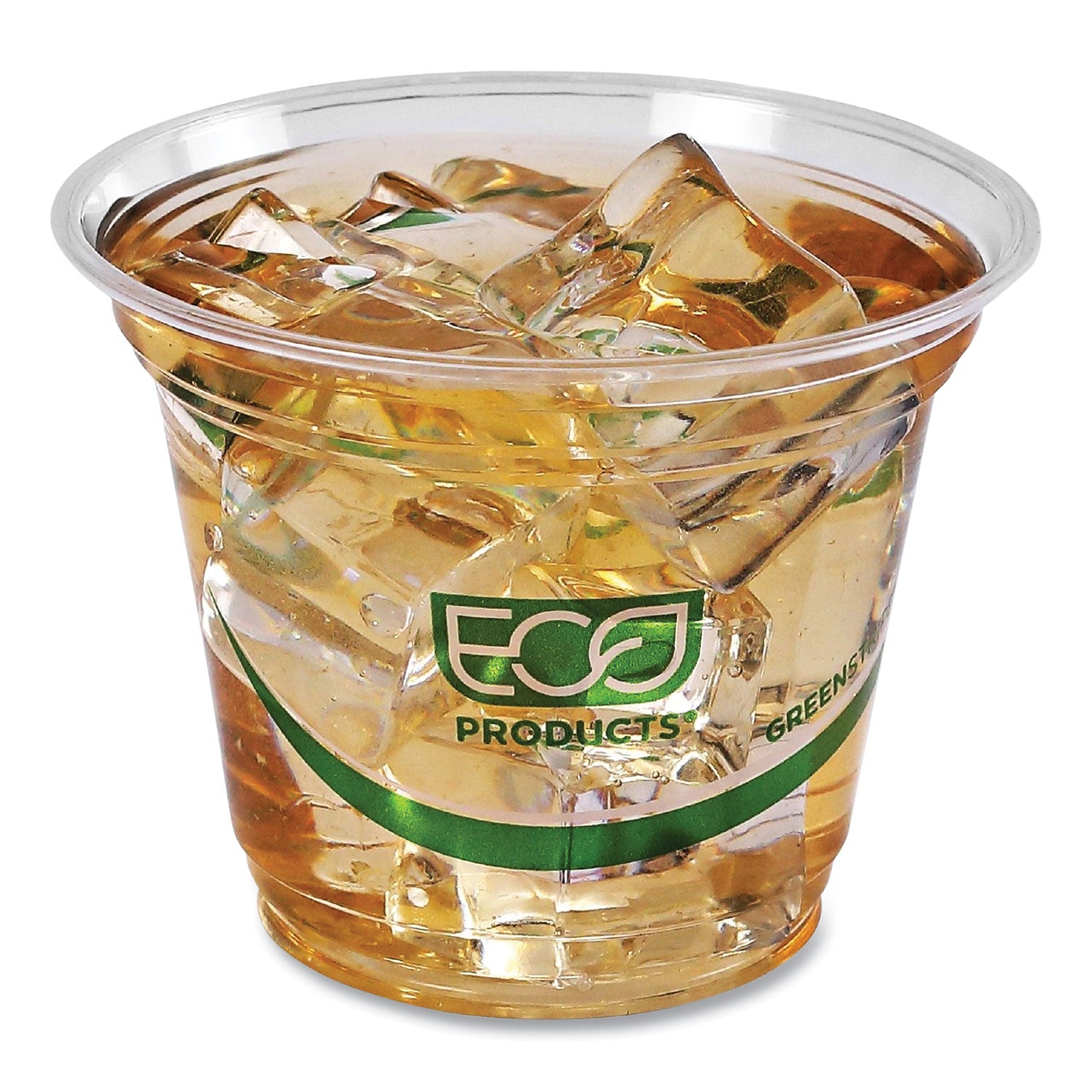 Eco-Products® GreenStripe Renewable and Compostable Cold Cups, 9 oz, Clear, 50/Pack, 20 Packs/Carton