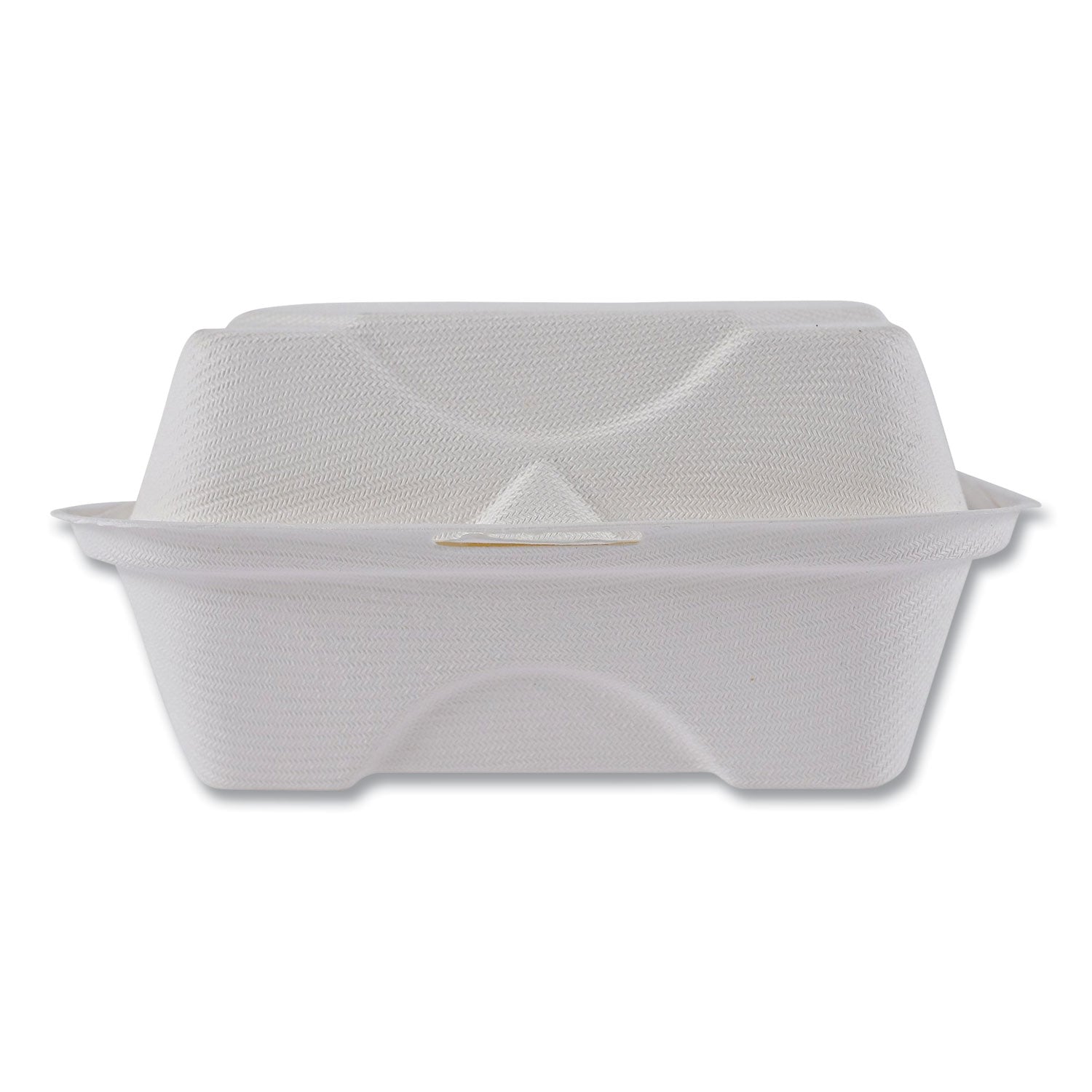 Eco-Products® Vanguard Renewable and Compostable Sugarcane Clamshells, 6 x 6 x 3, White, 500/Carton