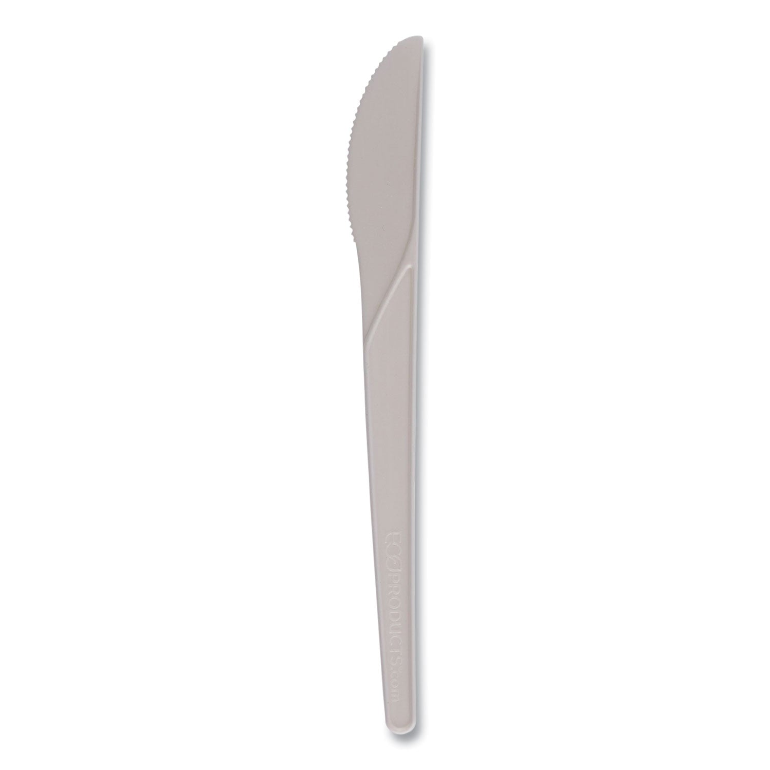 Plantware Compostable Cutlery, Knife, 6", Pearl White, 50/Pack, 20 Pack/Carton