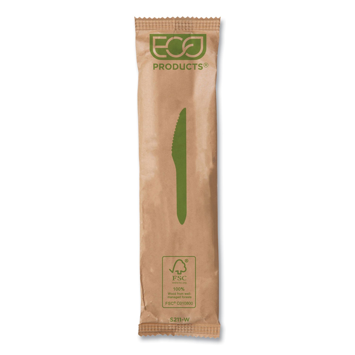 Eco-Products® Wood Cutlery, Knife, Natural, 500/Carton