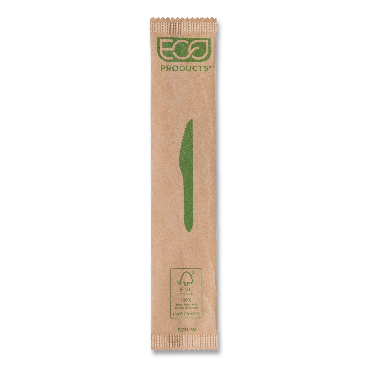 Eco-Products® Wood Cutlery, Knife, Natural, 500/Carton