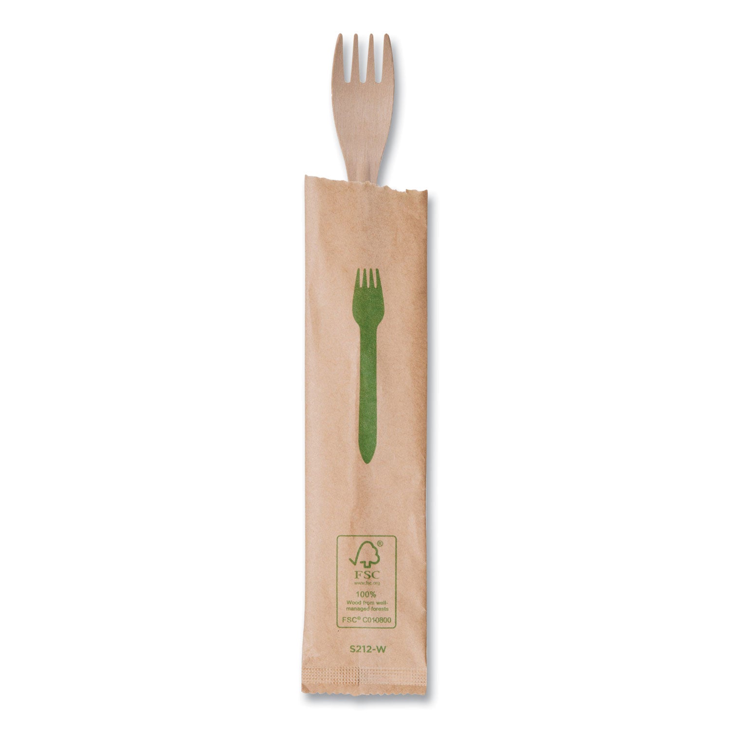 Eco-Products® Wood Cutlery, Fork, Natural, 500/Carton