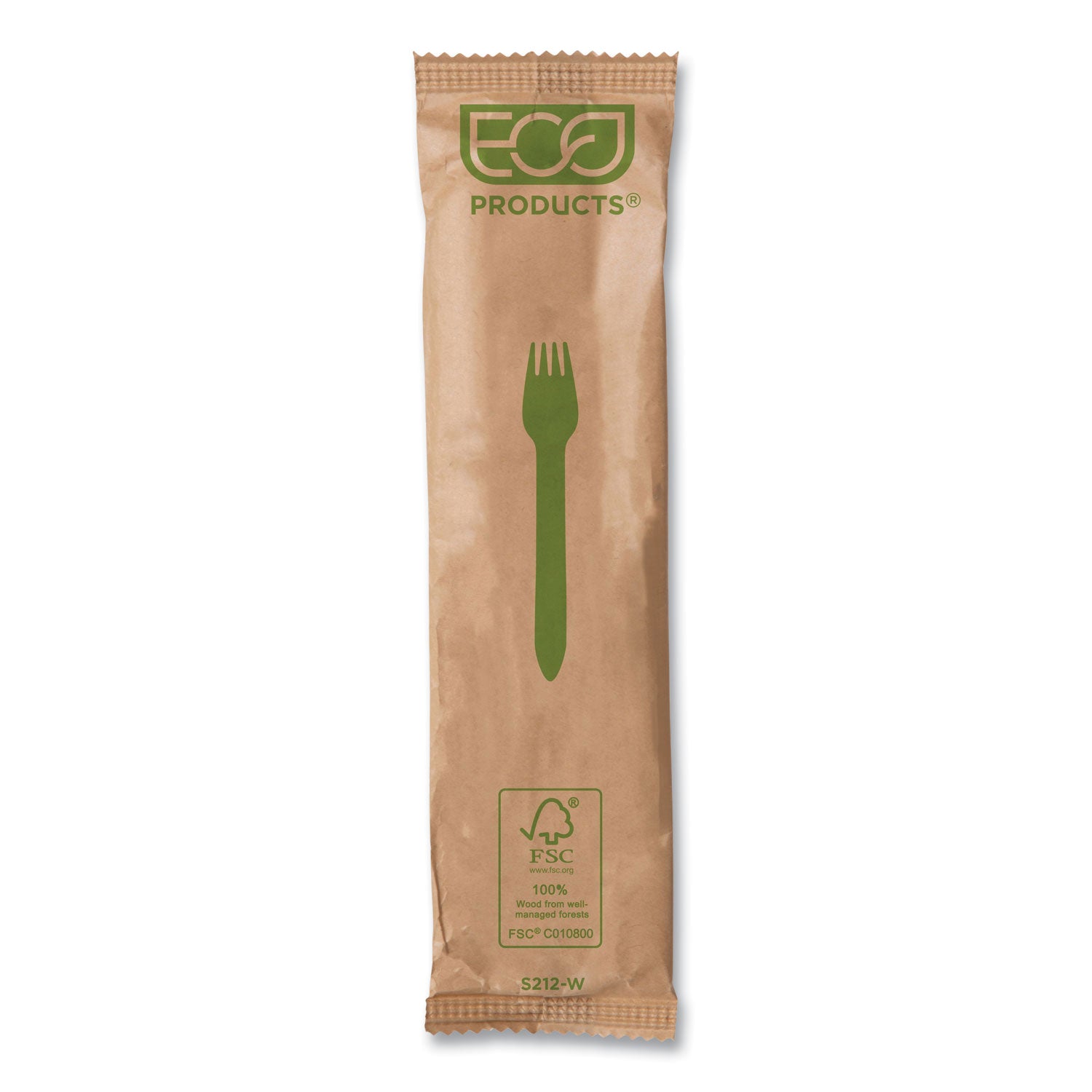 Eco-Products® Wood Cutlery, Fork, Natural, 500/Carton