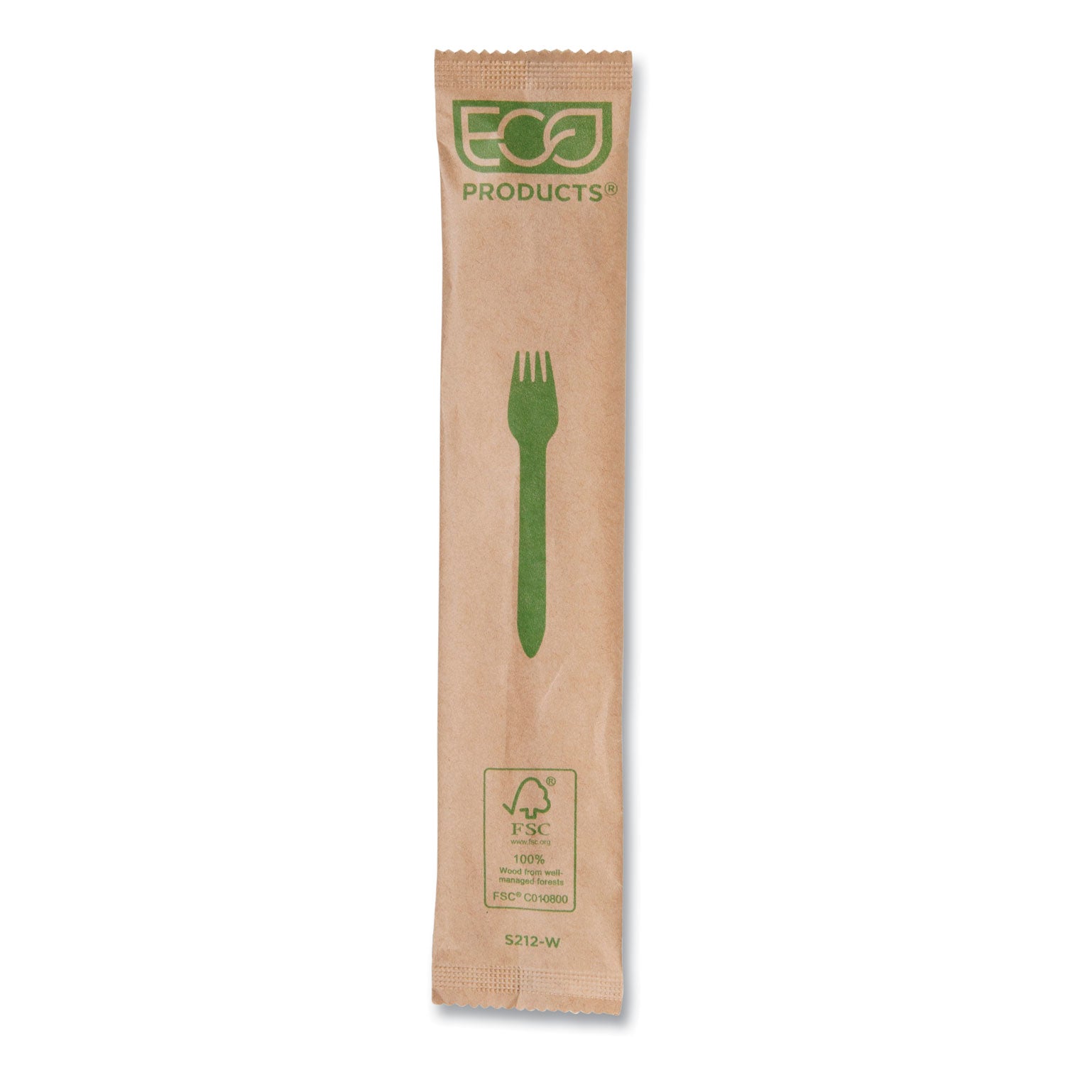 Eco-Products® Wood Cutlery, Fork, Natural, 500/Carton