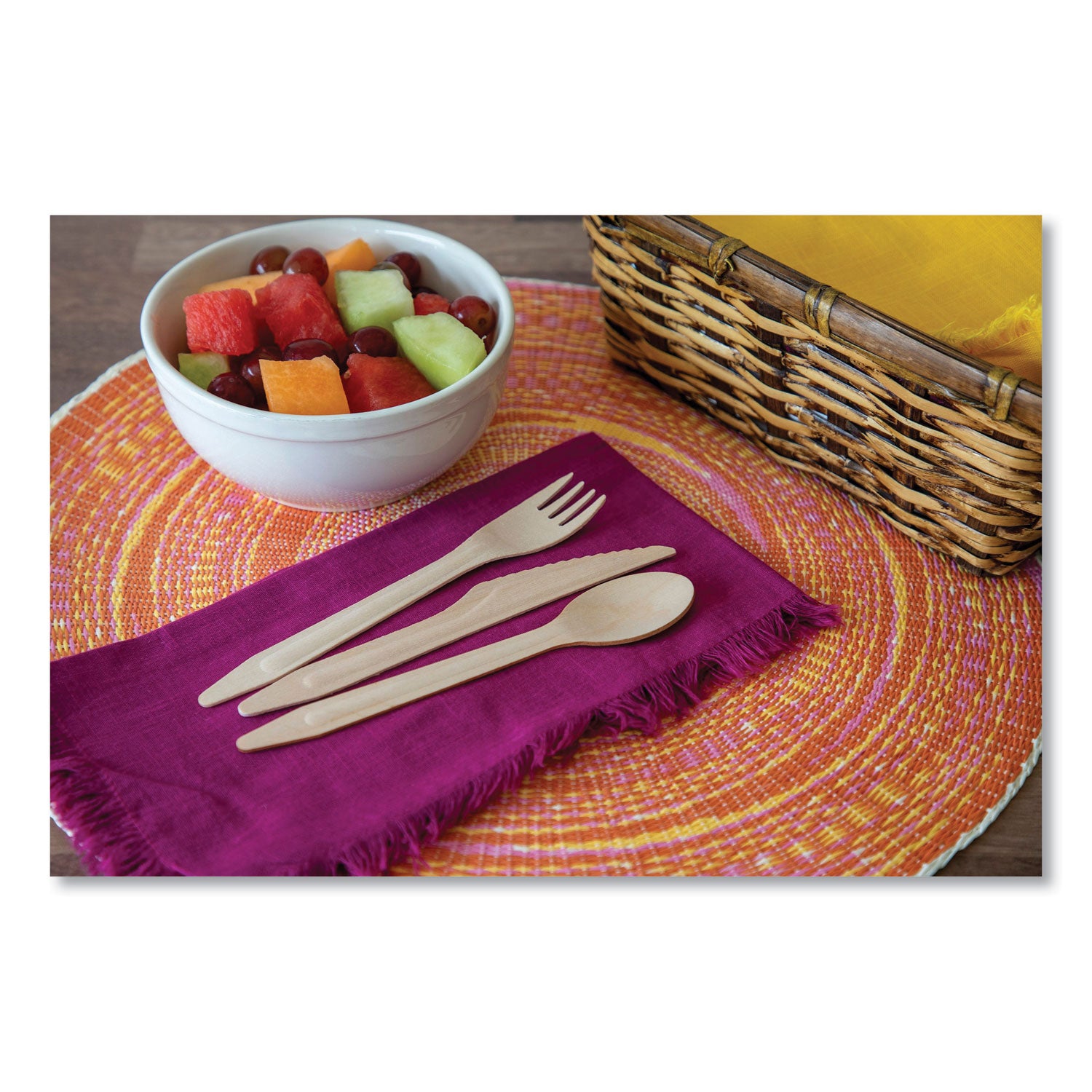 Eco-Products® Wood Cutlery, Fork, Natural, 500/Carton