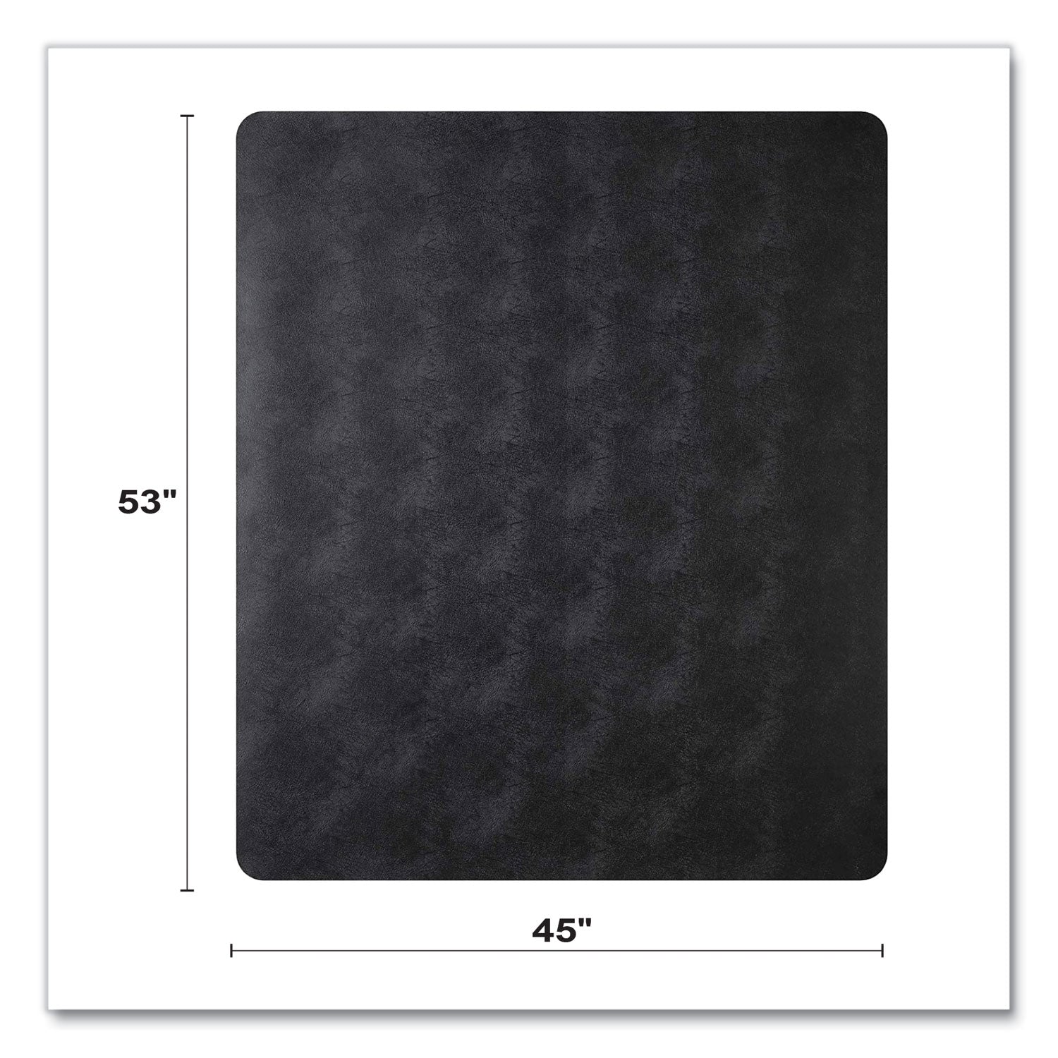 deflecto® Economat Hard Floor Chair Mat, Rectangular, 45 x 53, Black