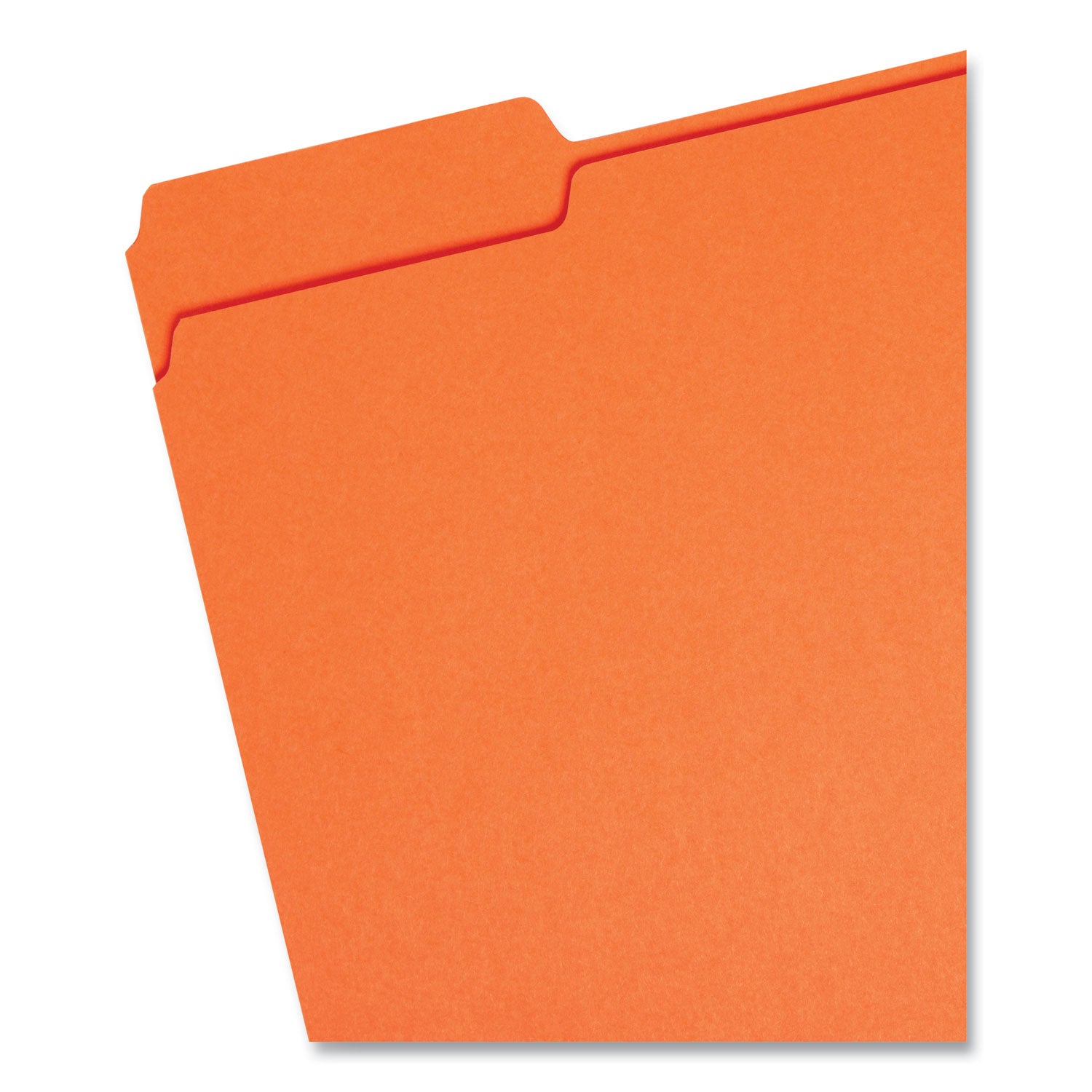 Smead™ Colored File Folders, 1/3-Cut Tabs: Assorted, Letter Size, 0.75" Expansion, Orange, 100/Box