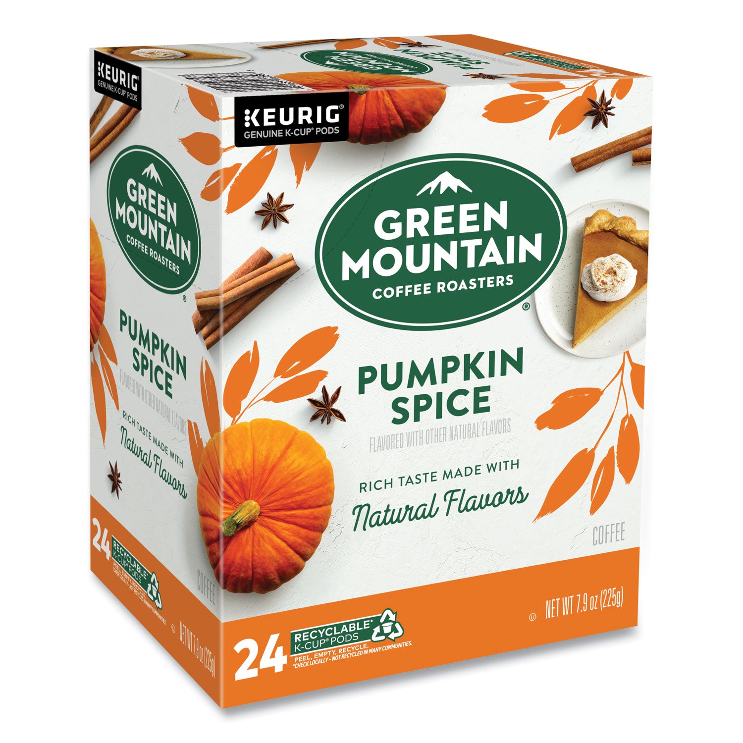 Green Mountain Coffee® Fair Trade Certified Pumpkin Spice Flavored Coffee K-Cups, 24/Box