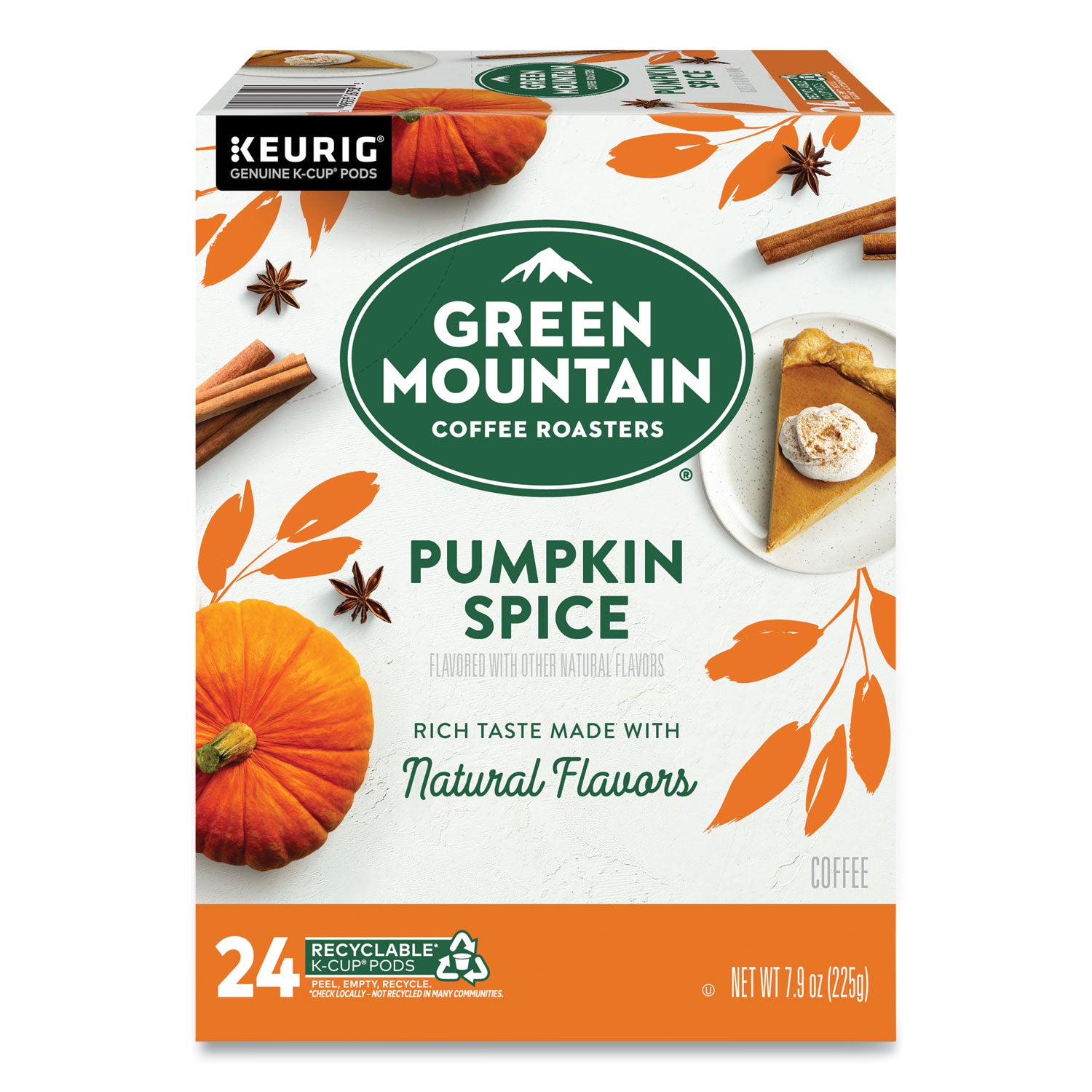 Green Mountain Coffee® Fair Trade Certified Pumpkin Spice Flavored Coffee K-Cups, 24/Box