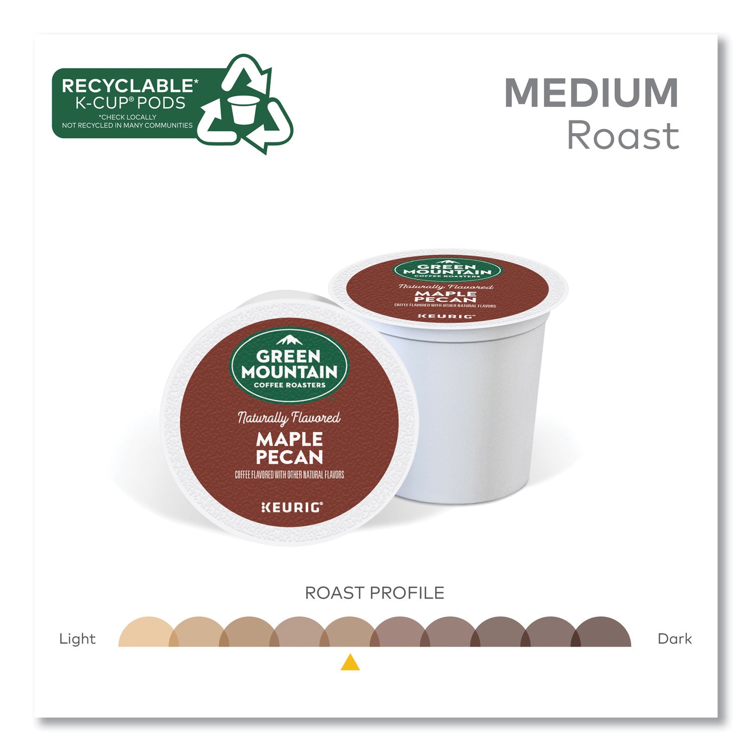 Green Mountain Coffee® K-Cup Pods, Maple Pecan, 24/Box