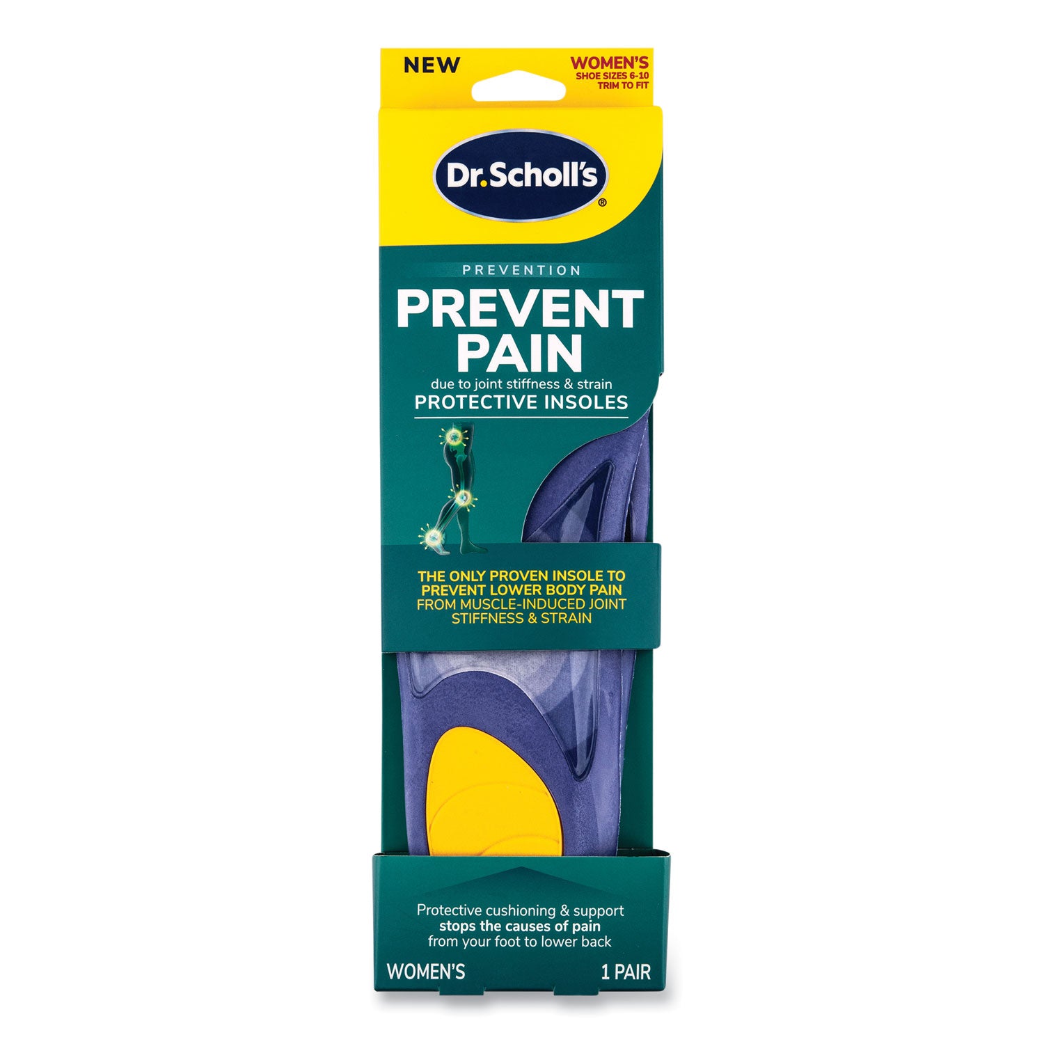 Dr. Scholl's® Prevent Pain Protective Insoles for Women, Women's Size 6 to 10, Purple