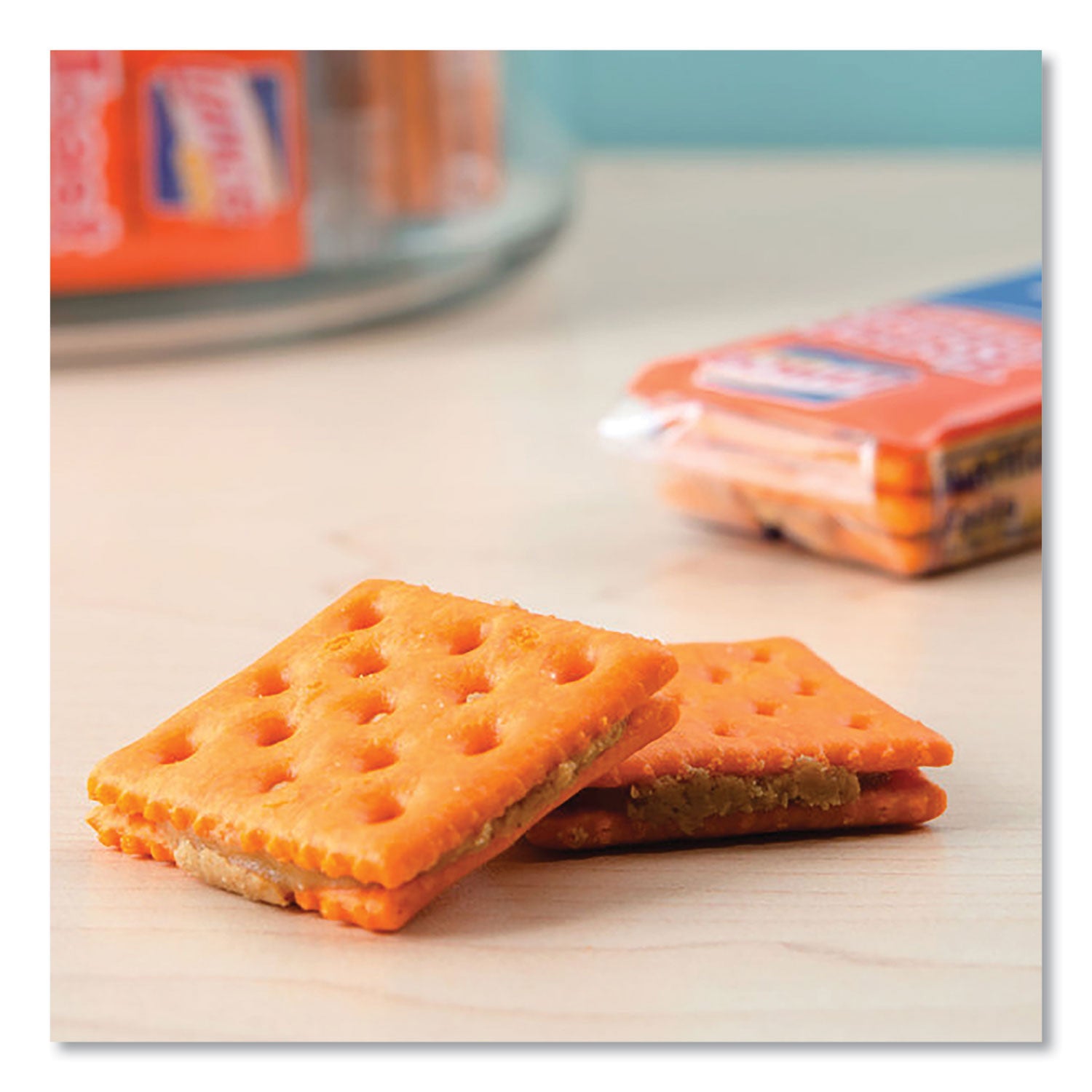 Lance® Toast Cheese Crackers, Peanut Butter, 1.5 oz Packet, 24/Box