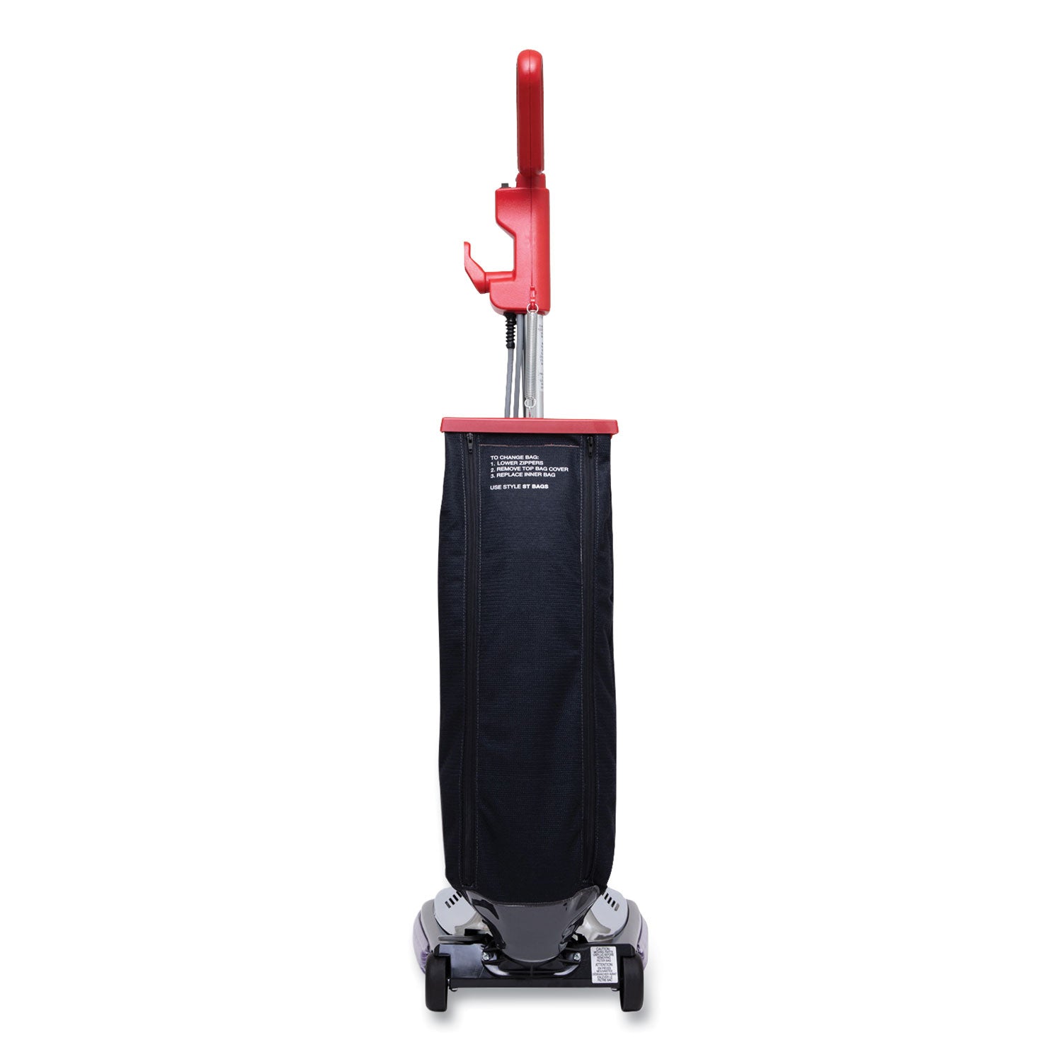 Sanitaire® TRADITION QuietClean Upright Vacuum SC889A, 12" Cleaning Path, Gray/Red/Black