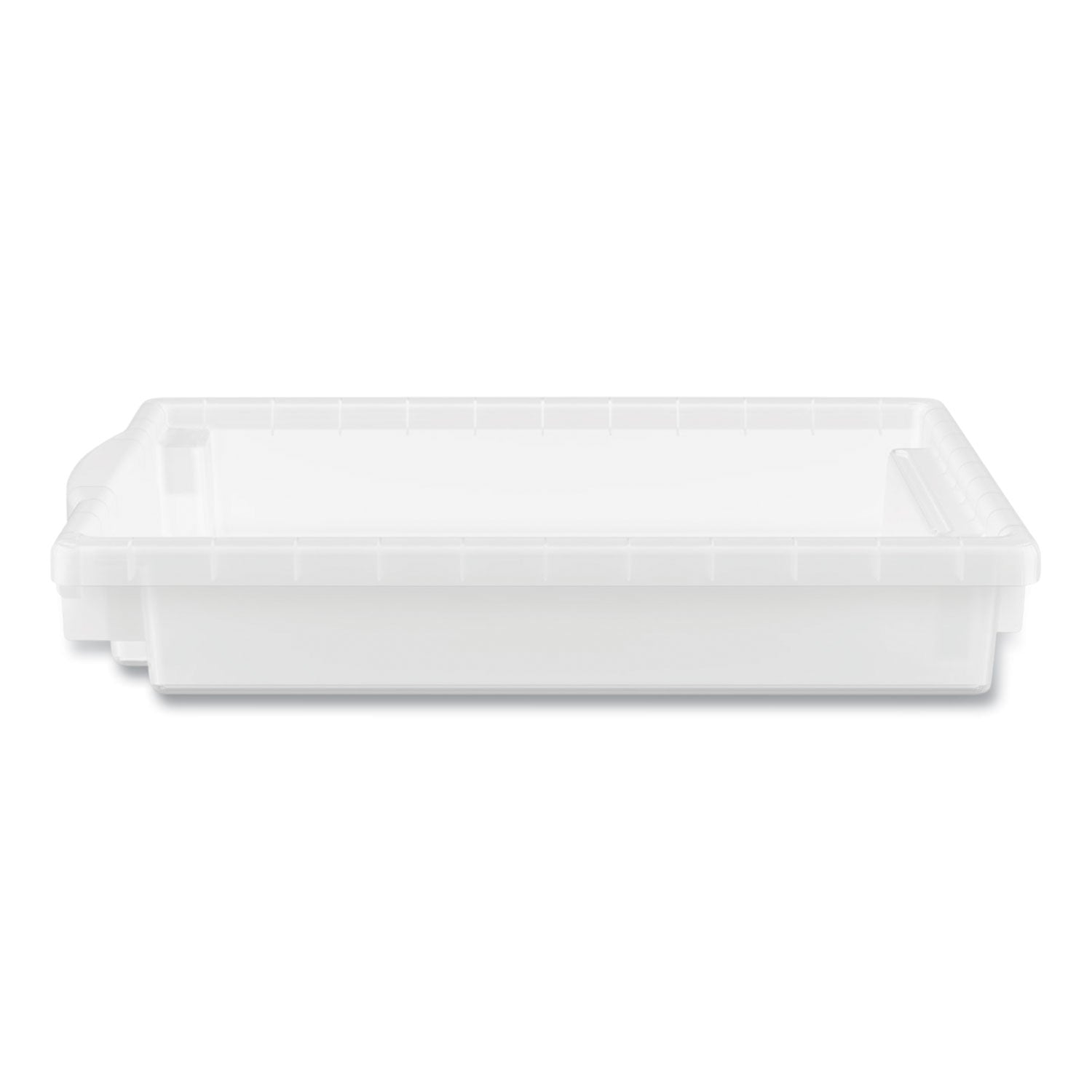 HON® Flagship Storage Bins, 1 Section, 12.75" x 16" x 3", Translucent White