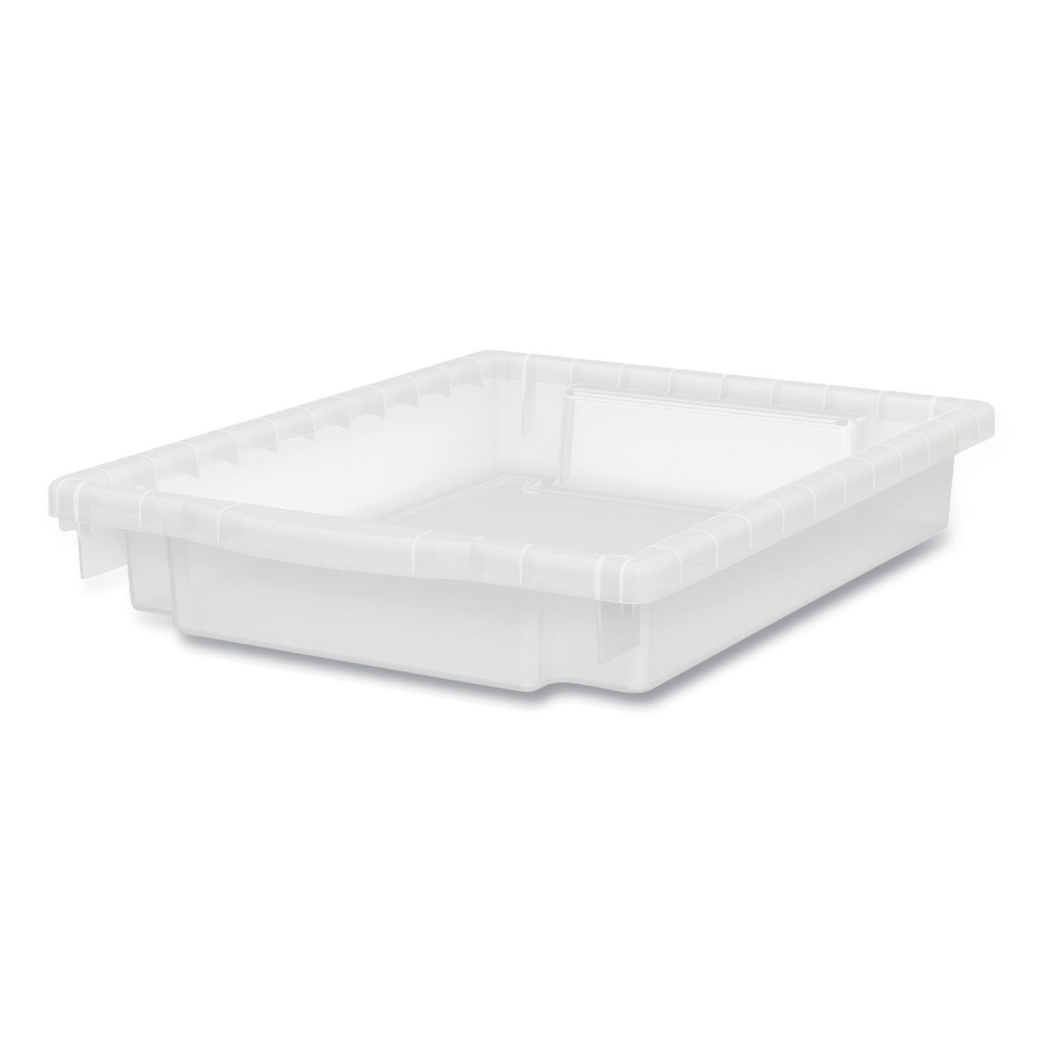 HON® Flagship Storage Bins, 1 Section, 12.75" x 16" x 3", Translucent White