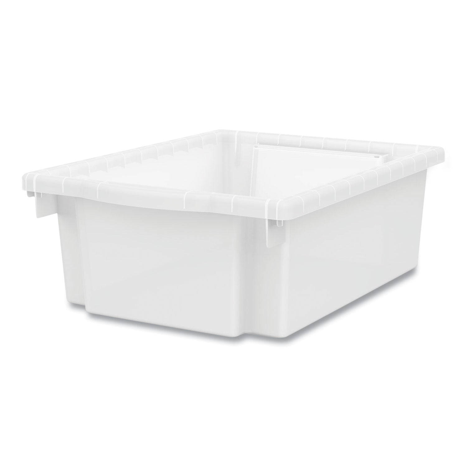 HON® Flagship Storage Bins, 1 Section, 12.75" x 16" x 6", Translucent White