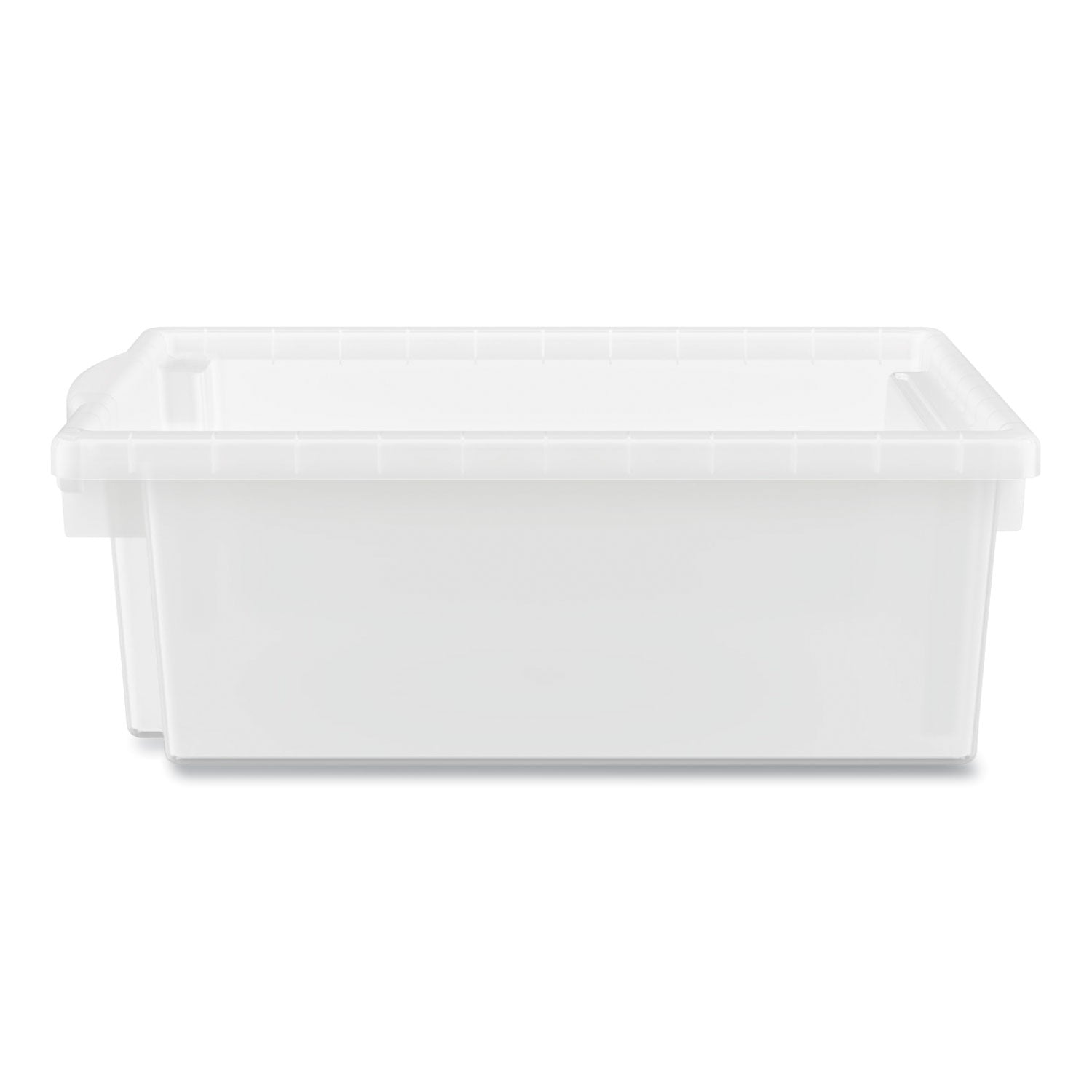 HON® Flagship Storage Bins, 1 Section, 12.75" x 16" x 6", Translucent White