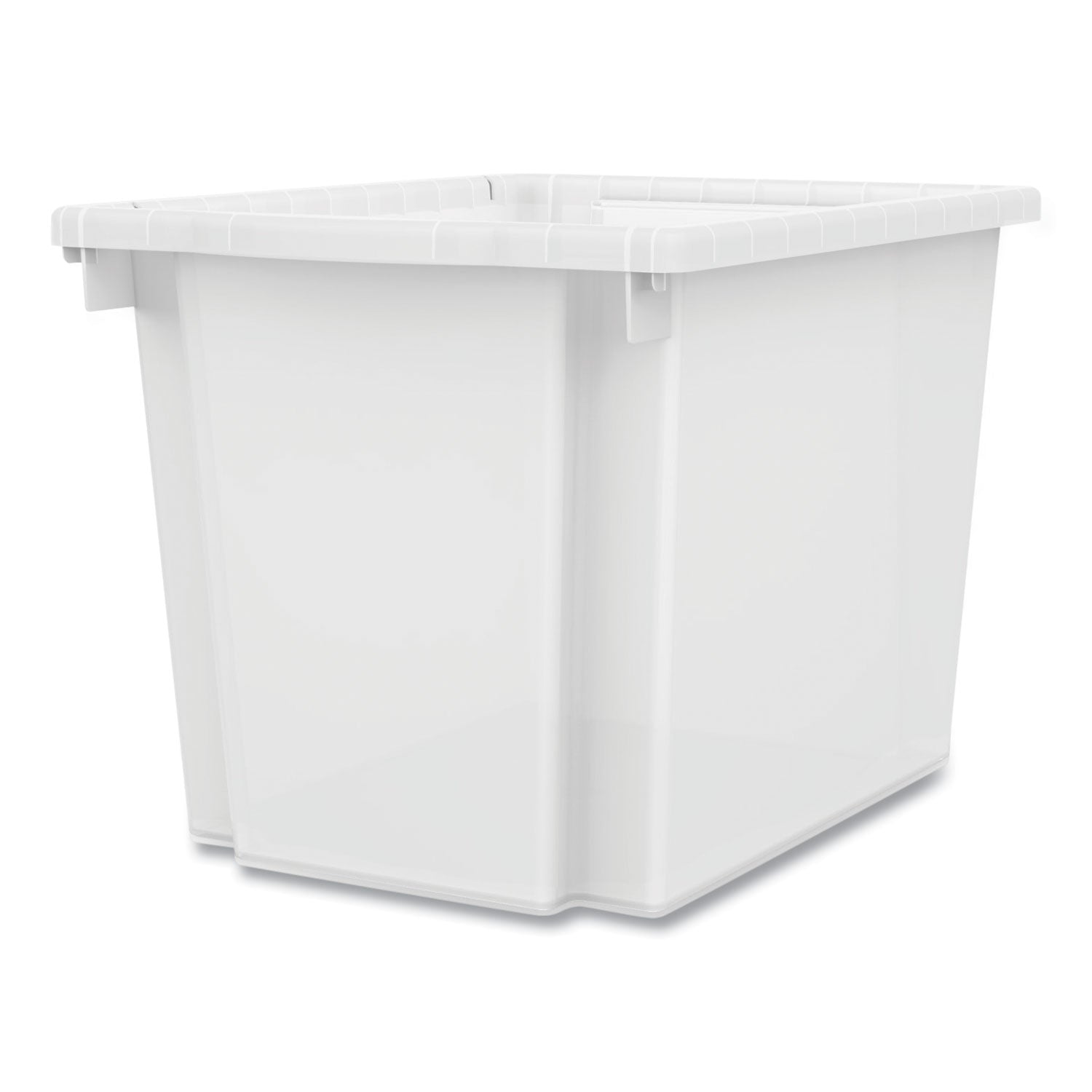 HON® Flagship Storage Bins, 1 Section, 12.75" x 16" x 12", Translucent White