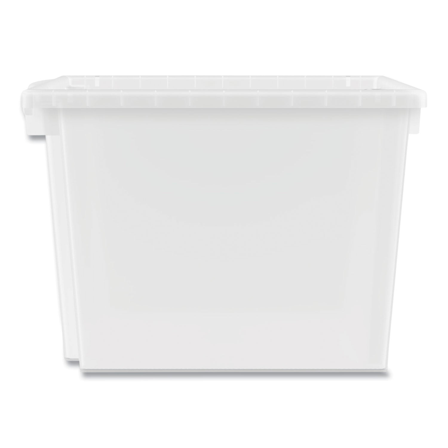 HON® Flagship Storage Bins, 1 Section, 12.75" x 16" x 12", Translucent White