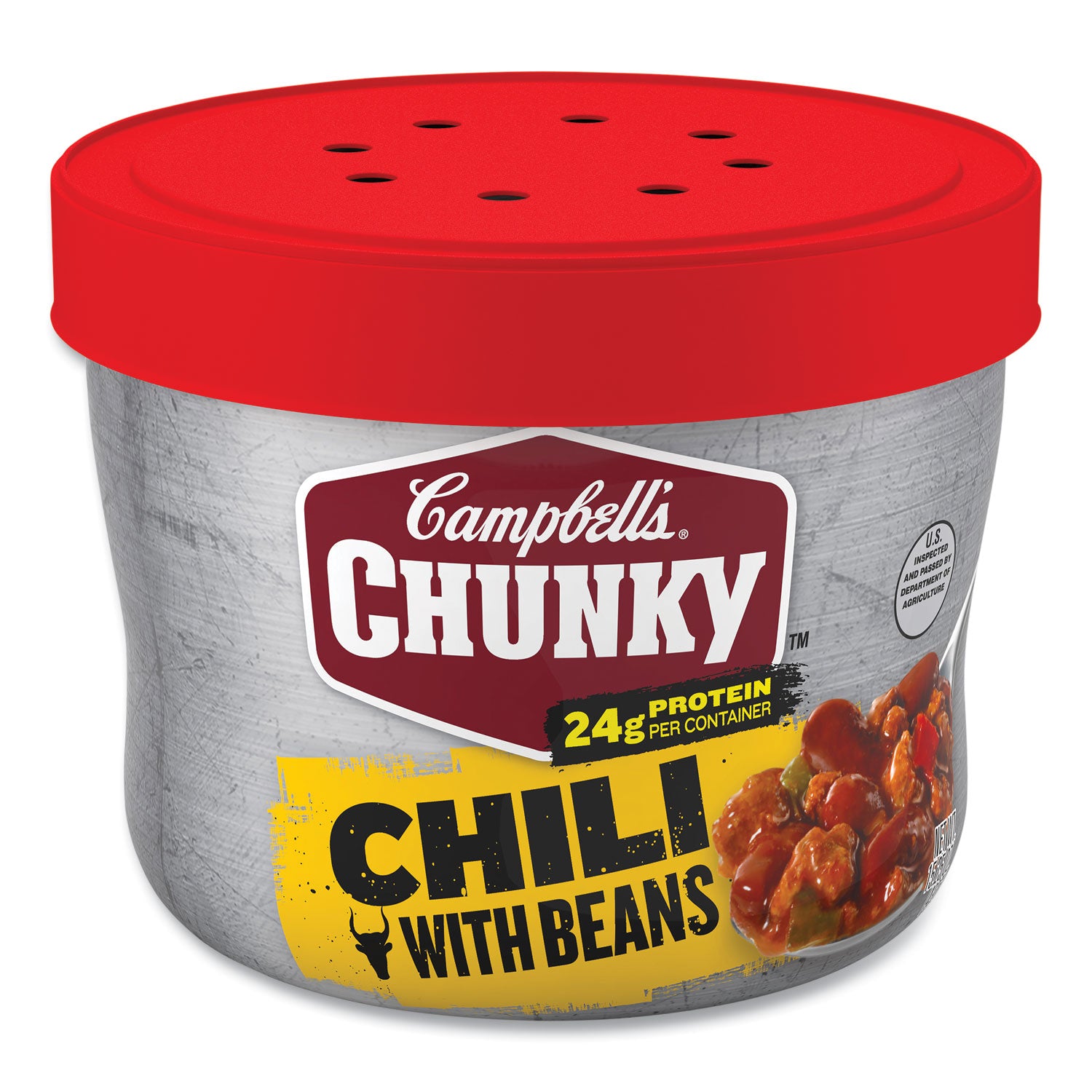 Campbell's® Chunky Chili with Beans, 15.25 oz Bowl, 8/Carton