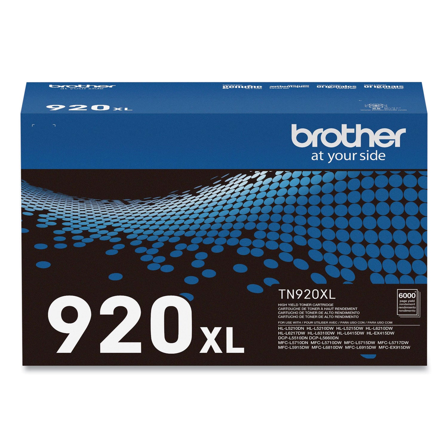 Brother TN920XL High-Yield Toner, 6,000 Page-Yield, Black