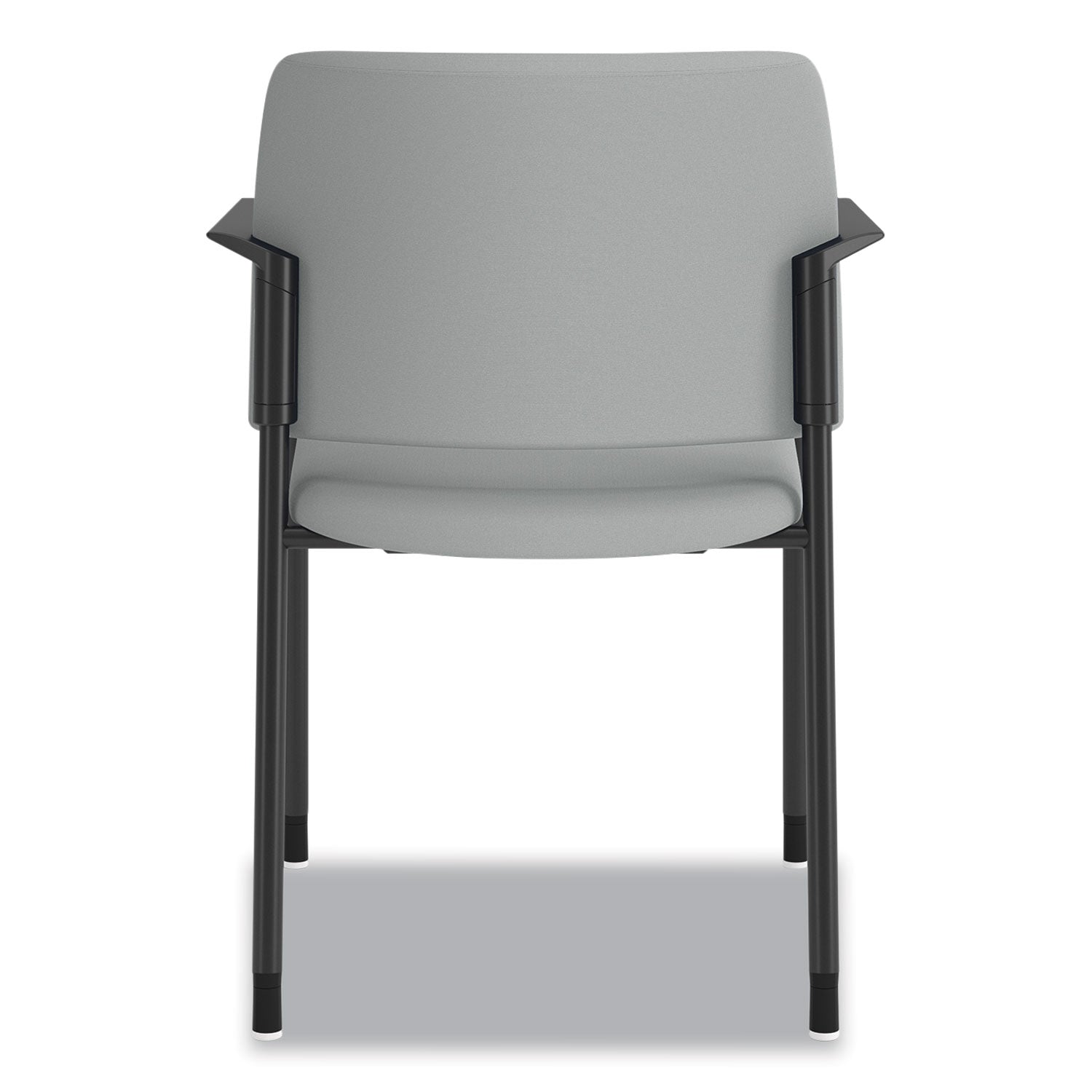 HON® Accommodate Series Guest Chair with Arms, Vinyl Upholstery, 23.5" x 22.25" x 32", Flint Seat/Back, Charblack Legs, 2/Carton