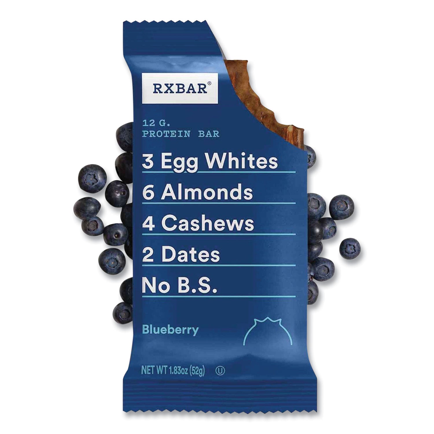 Adult Bars, Blueberry, 1.83 oz Bar, 5 Bars/Box, 2 Boxes/Carton RXBAR® Flipcost