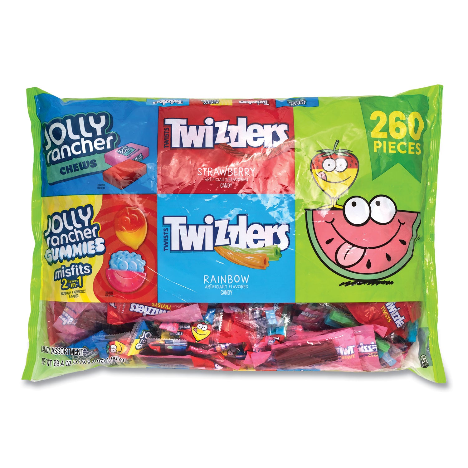 Twizzlers and Jolly Rancher Sweets Assortment Bulk Variety, Assorted Flavors, 260/Pack