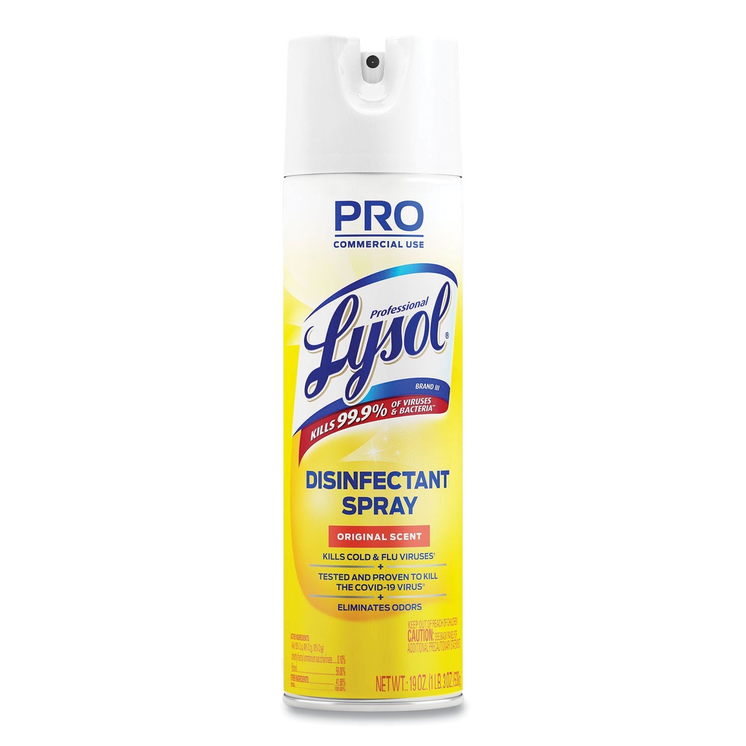 Professional LYSOL® Brand Disinfectant Spray, Original Scent, 19 oz Aerosol Spray, 12/Carton