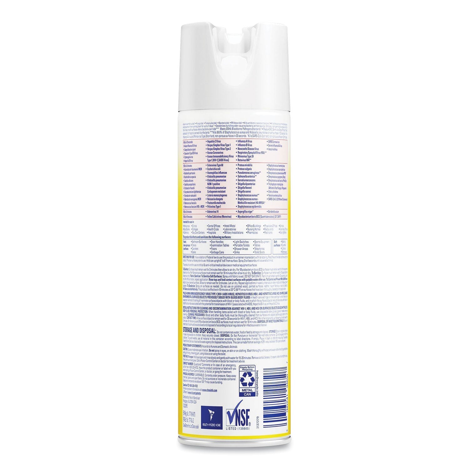 Professional LYSOL® Brand Disinfectant Spray, Original Scent, 19 oz Aerosol Spray, 12/Carton