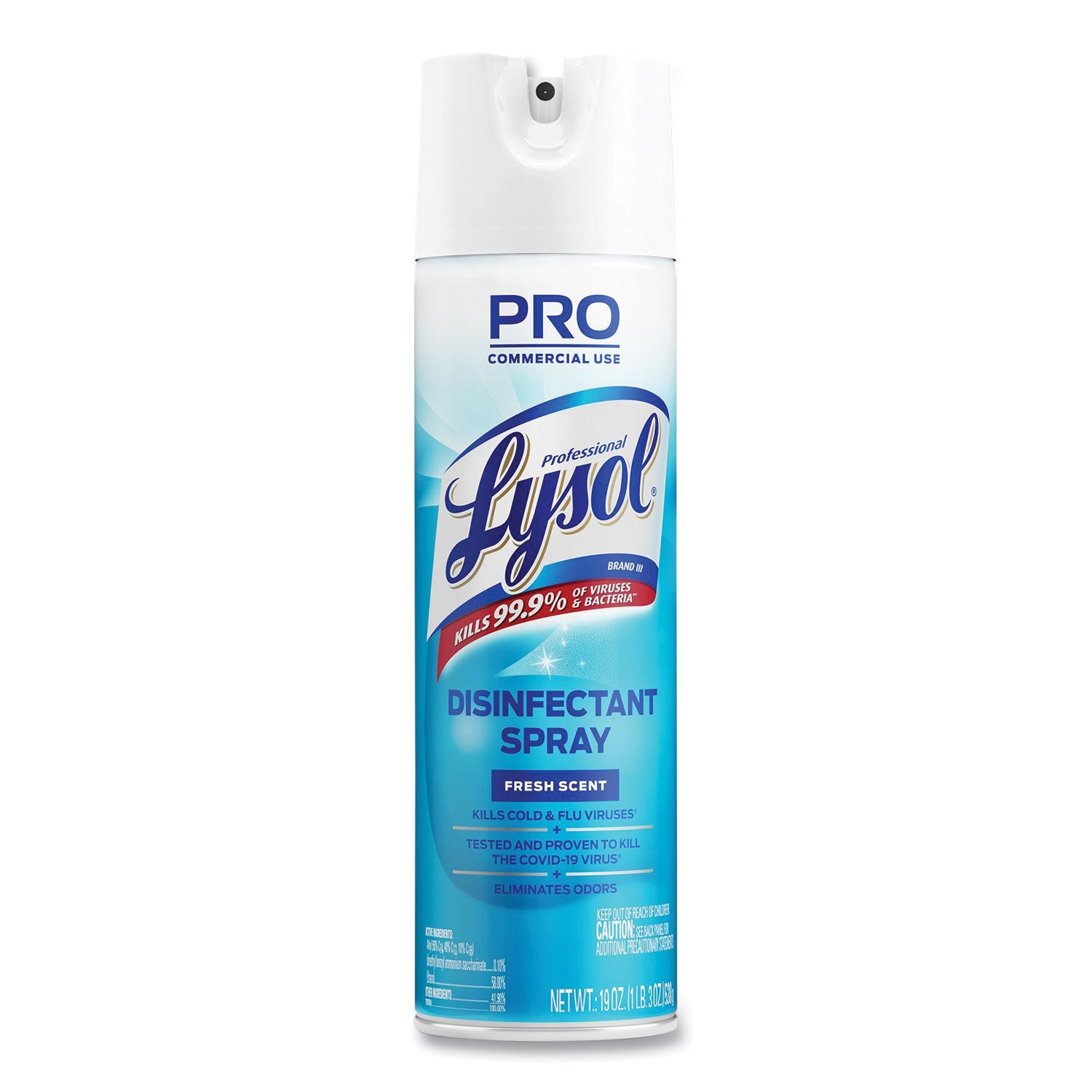 Professional LYSOL® Brand Disinfectant Spray, Fresh Scent, 19 oz Aerosol Spray, 12/Carton