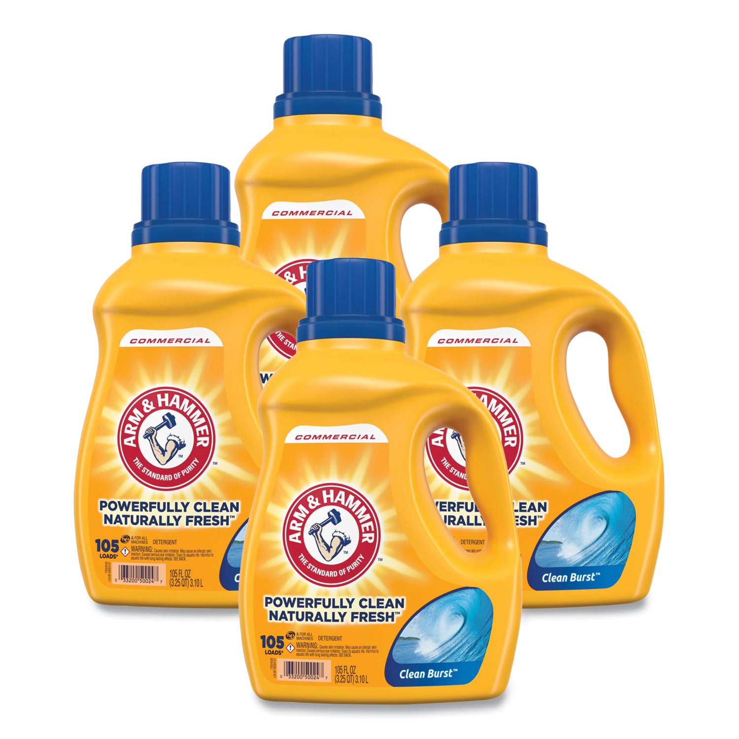 Dual HE Clean-Burst Liquid Laundry Detergent, 105 oz Bottle, 4/Carton