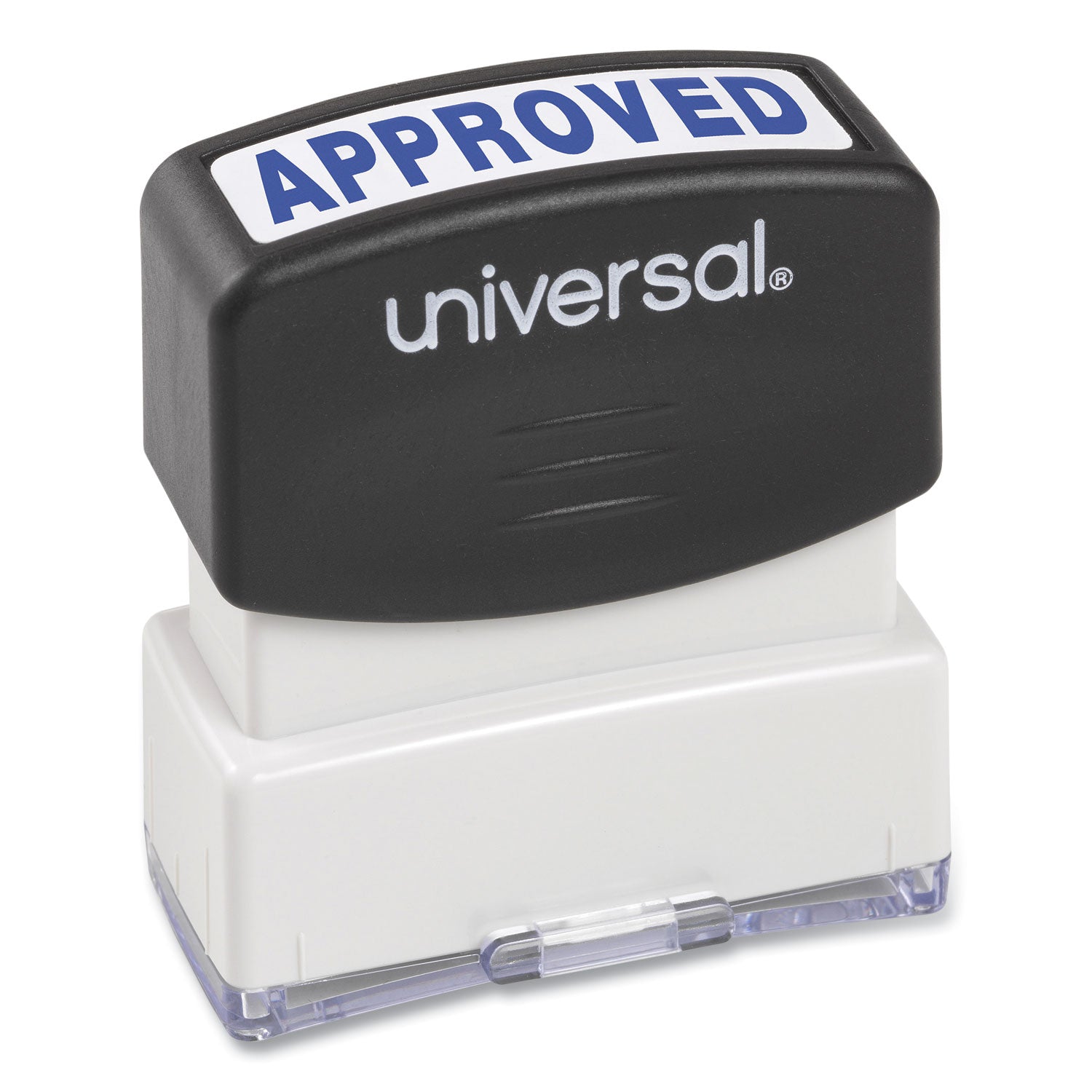 Universal® Message Stamp, APPROVED, Pre-Inked One-Color, Blue