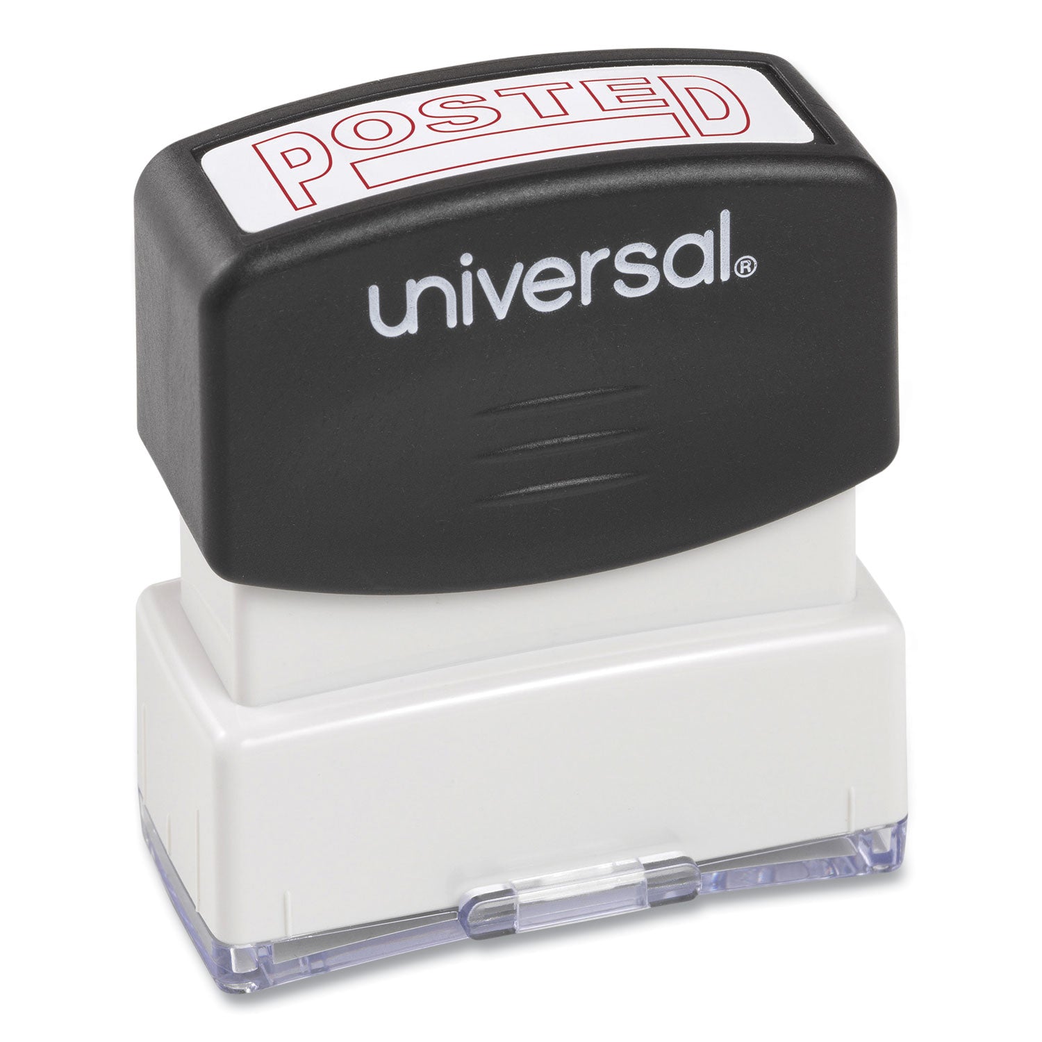 Universal® Message Stamp, POSTED, Pre-Inked One-Color, Red