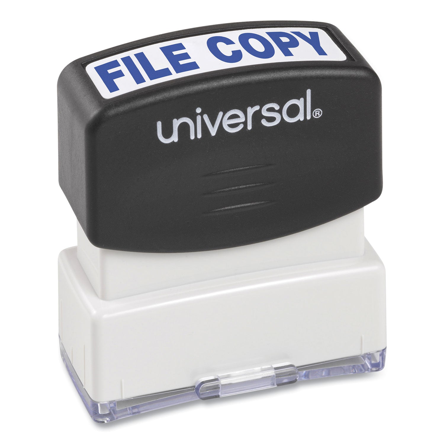 Universal® Message Stamp, FILE COPY, Pre-Inked One-Color, Blue