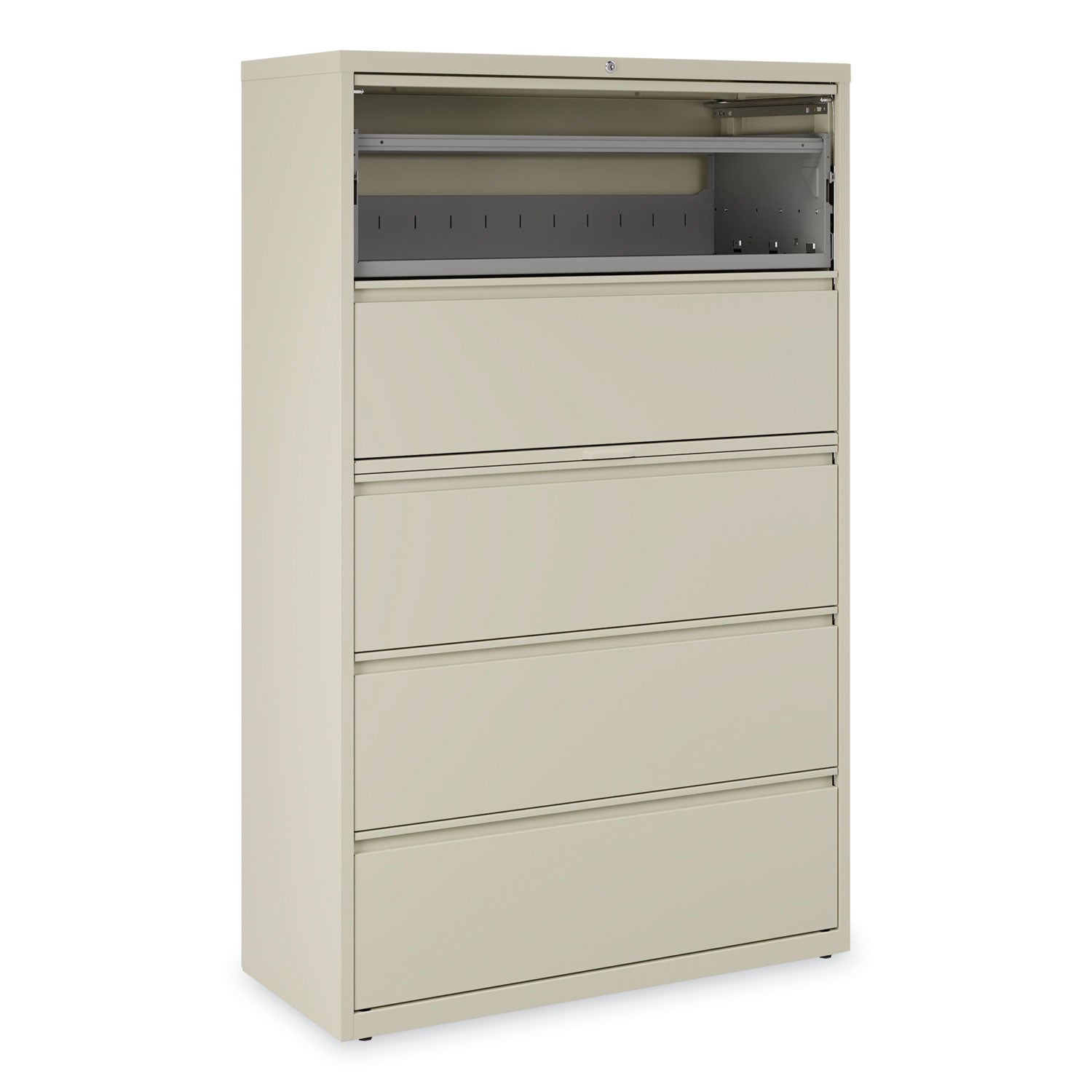 Alera® Lateral File, 5 Legal/Letter/A4/A5-Size File Drawers, Putty, 42" x 18.63" x 67.63"