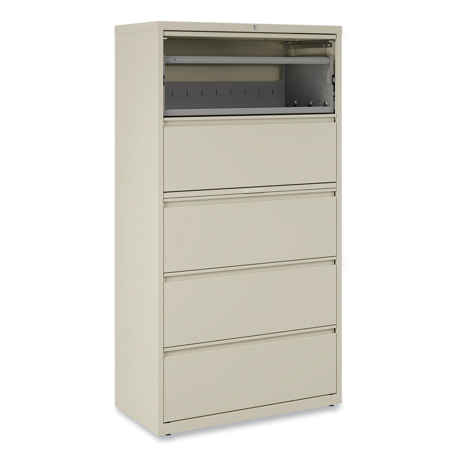 Alera® Lateral File, 5 Legal/Letter/A4/A5-Size File Drawers, Putty, 36" x 18.63" x 67.63"