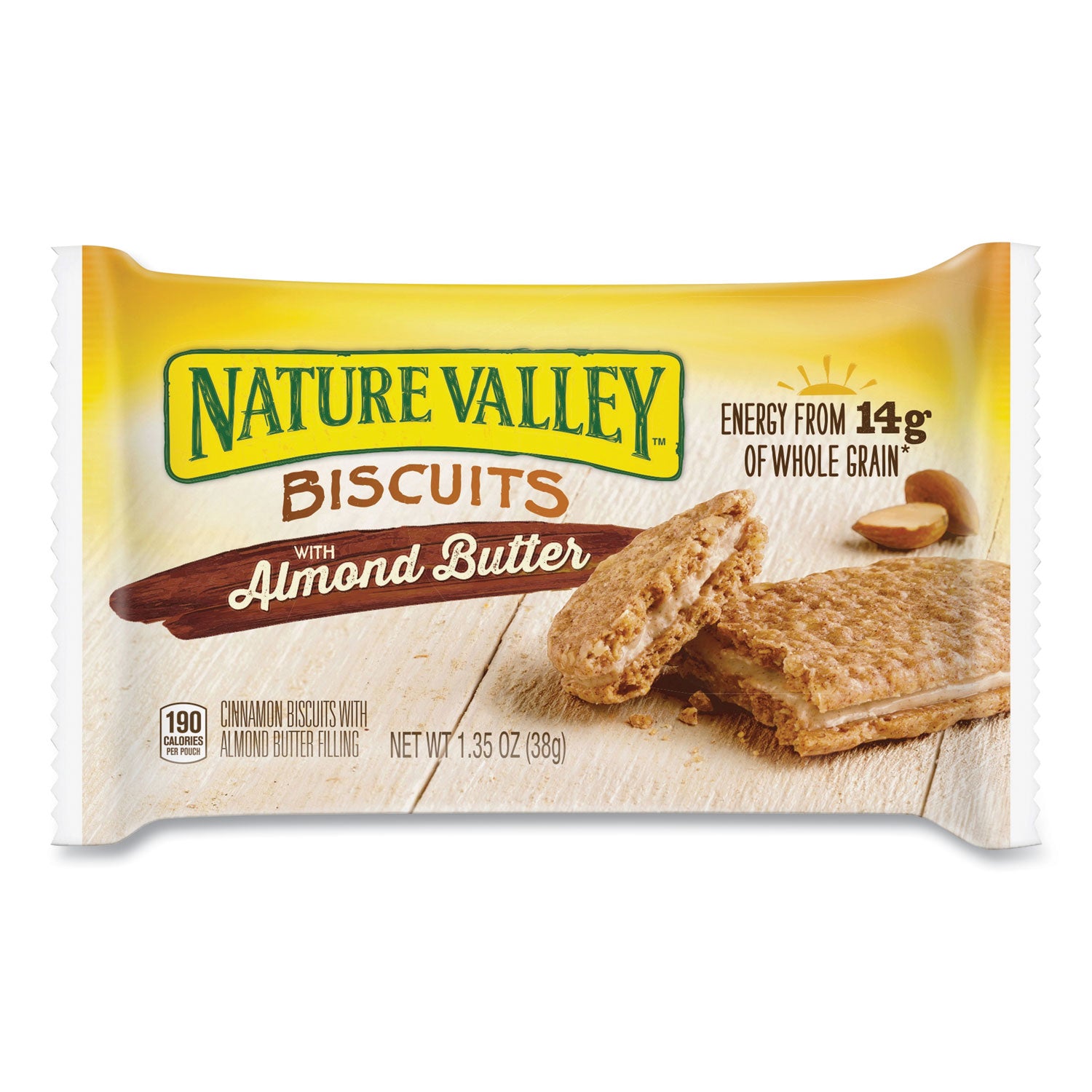 Nature Valley® Biscuits, Almond Butter, 1.35 oz Pouch, 16/Box