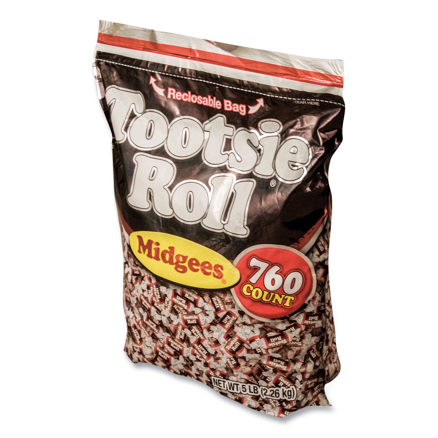 Tootsie Roll® Midgees, Chocolate, 5 lb Bag