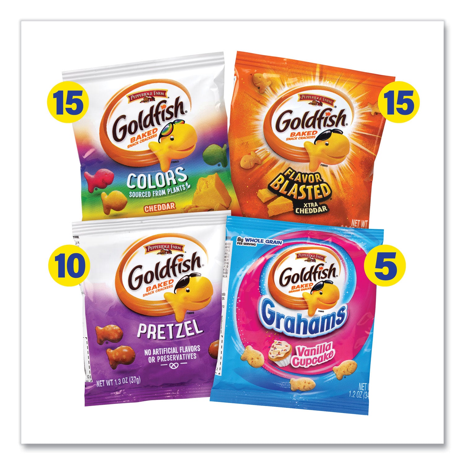 Pepperidge Farm® Goldfish Sweet and Savory Variety Pack, Assorted Flavors, 45/Carton