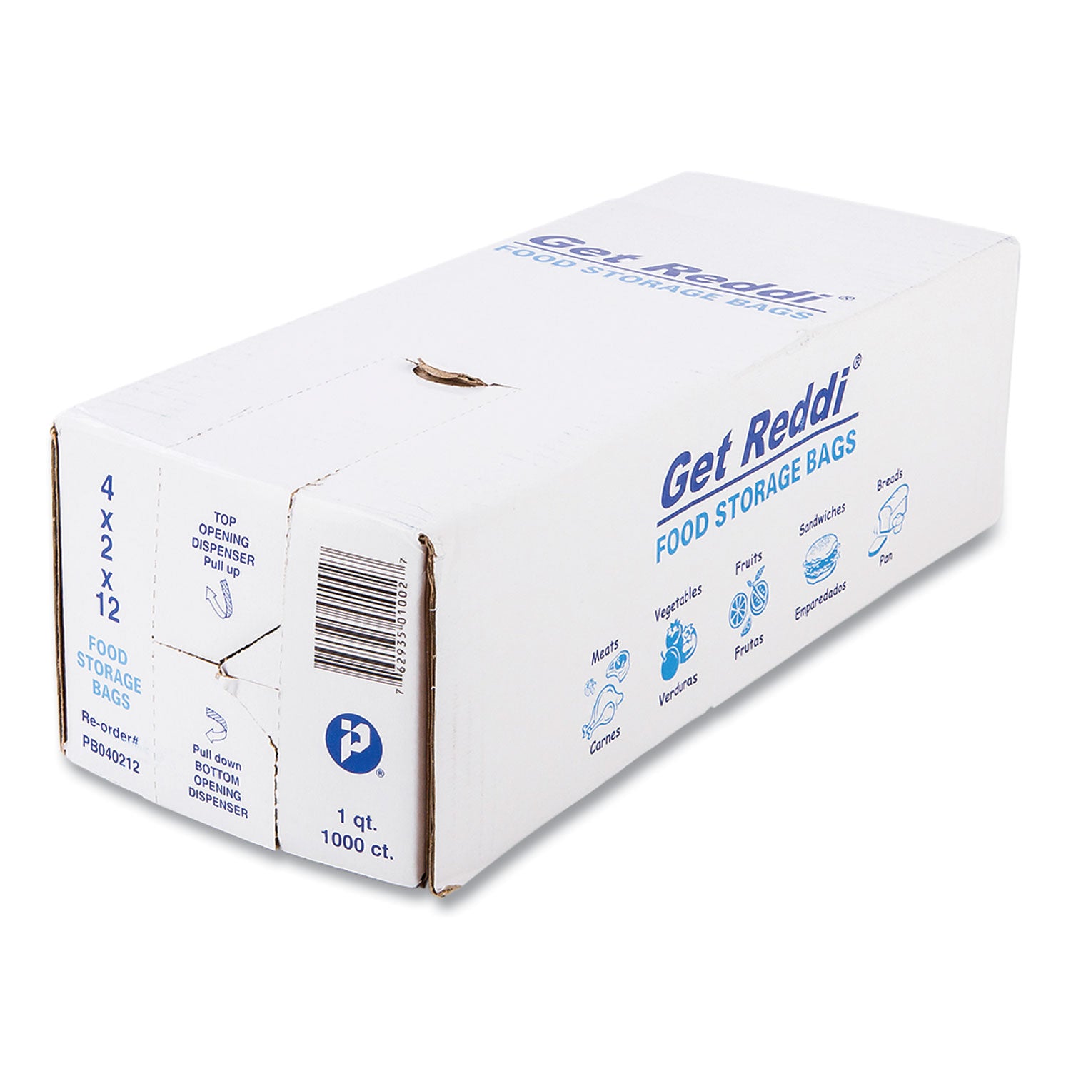 Inteplast Group Food Bags, 32 oz, 4" x 2" x 12", Clear, 1,000/Carton