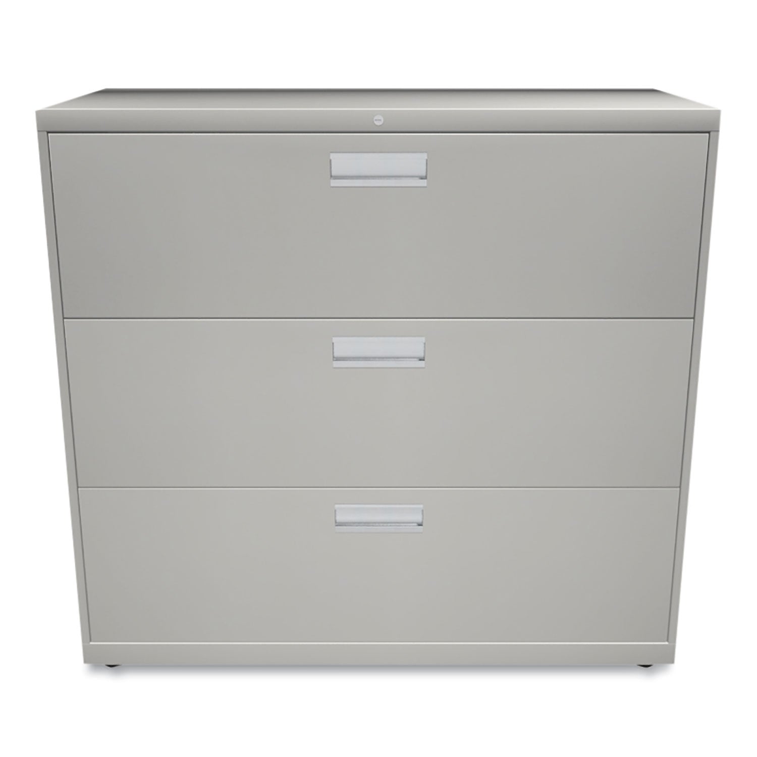 HON® Brigade 600 Series Lateral File, 3 Legal/Letter-Size File Drawers, Light Gray, 42" x 18" x 39.13"