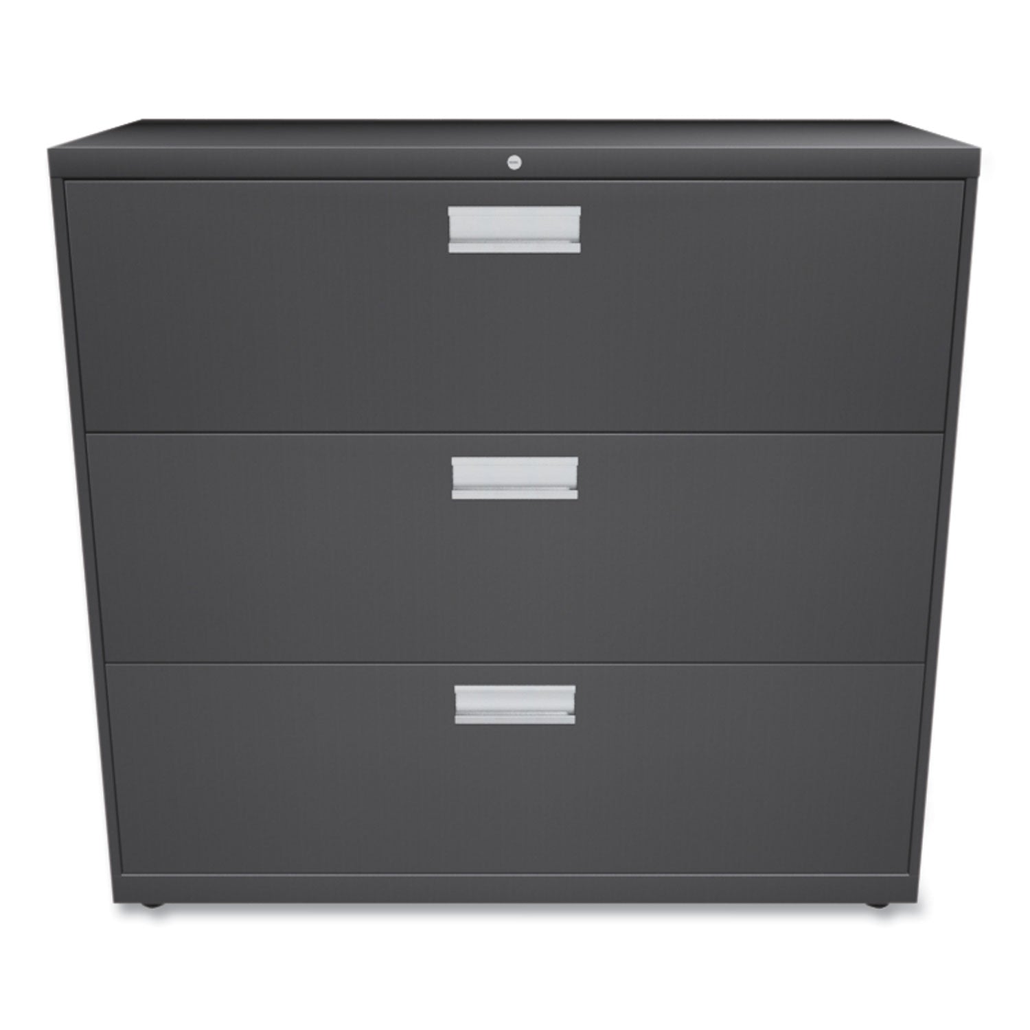 HON® Brigade 600 Series Lateral File, 3 Legal/Letter-Size File Drawers, Charcoal, 42" x 18" x 39.13"