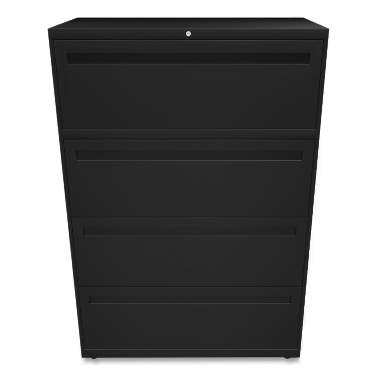 HON® Brigade 700 Series Lateral File, 4 Legal/Letter-Size File Drawers, Black, 36" x 18" x 52.5"