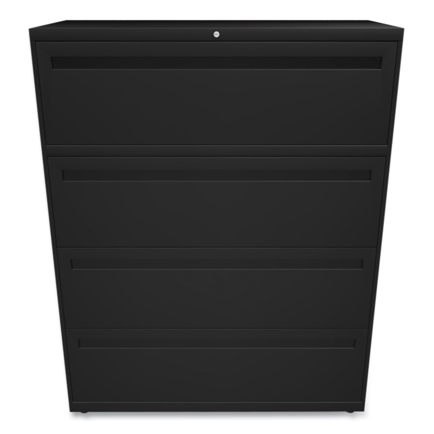 HON® Brigade 700 Series Lateral File, 4 Legal/Letter-Size File Drawers, Black, 42" x 18" x 52.5"